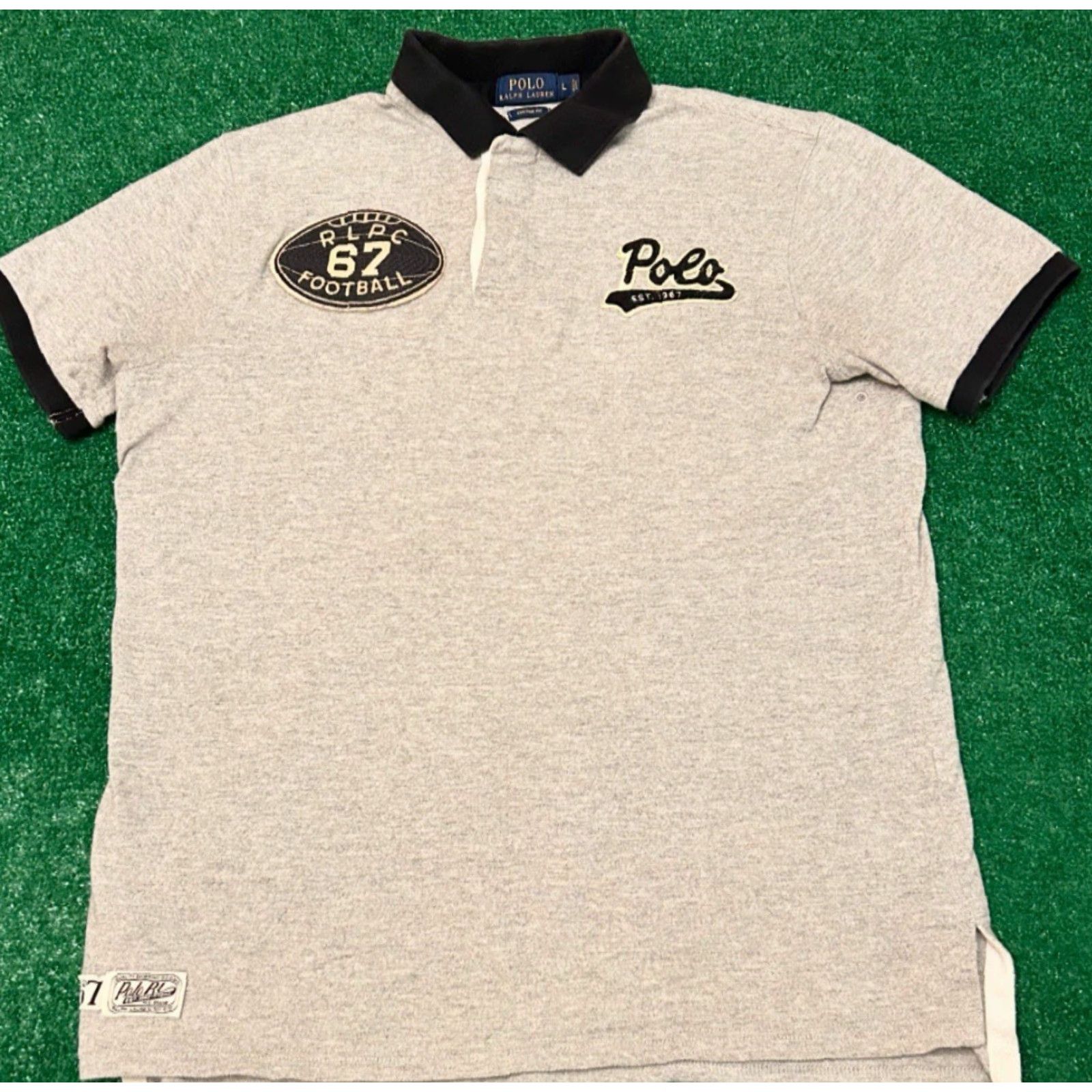 Polo Ralph Lauren VINTAGE Polo Ralph Lauren Football RLPC Collared Polo Shirt Mens Large Gray 90s Hip Hop Outdoor Polo Ralph Lauren Big Pony Shirt Mens Large Size US L / EU 52-54 / 3 - 4 Thumbnail
