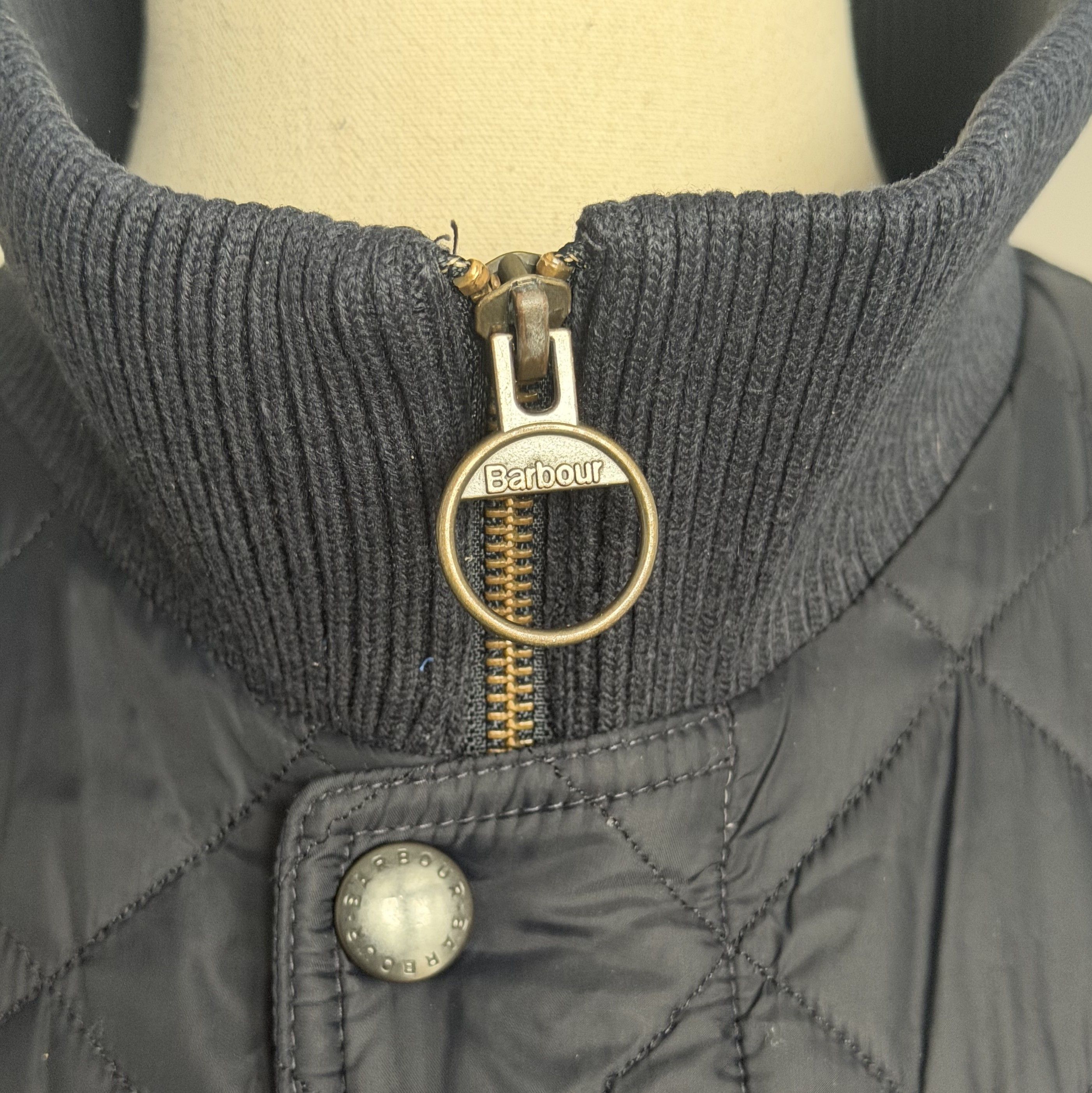 Barbour BARBOUR Chelsea Rib Neck Mens Quilted Jacket Size XXL Navy Size US XXL / EU 58 / 5 - 8 Thumbnail