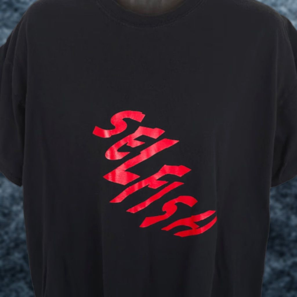 Gildan Selfish T Shirt Mens XL Black Streetwear Crew Neck Short Sleeve Gildan Cotton 2010-2019 Size US XL / EU 56 / 4 - 1 Thumbnail