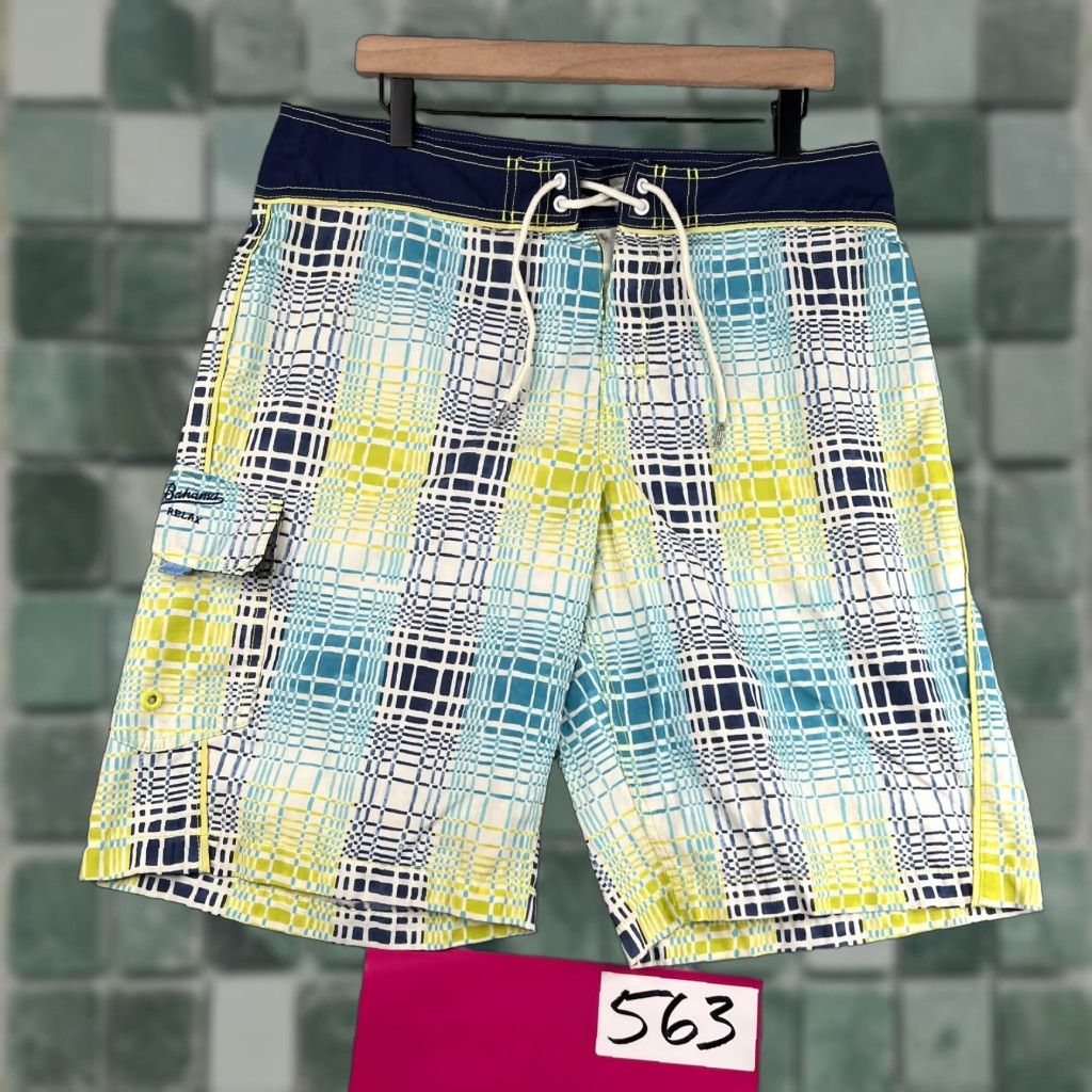 Tommy Bahama Tommy Bahama Relax Board Shorts Mens Size 34 Multicolor Check Beach Surfing Style Bottoms Size US 34 / EU 50 - 1 Thumbnail
