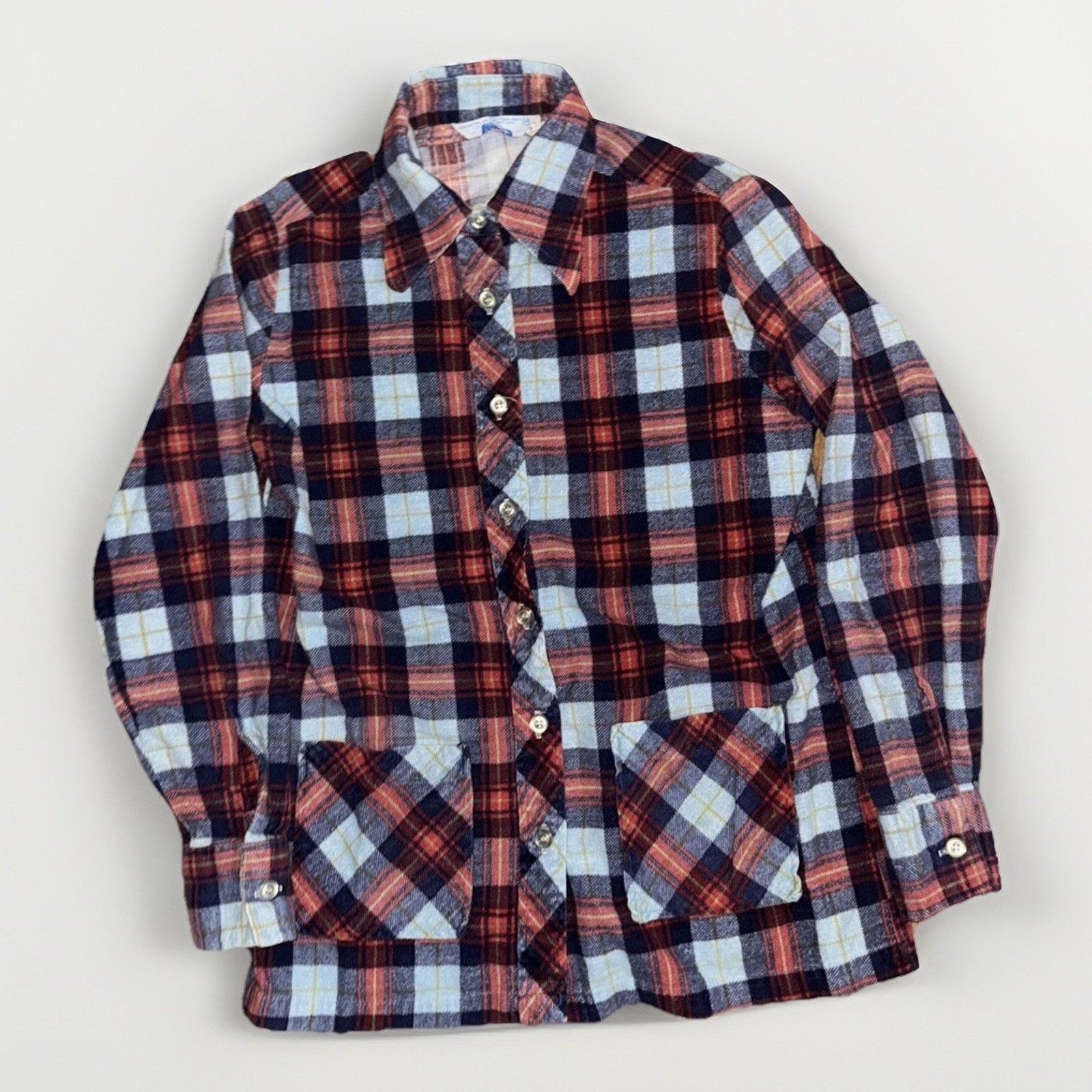 Sears × Vintage Vintage Sears Plaid Flannel Shirt Women’s Size 14 Red USA Size XL / US 12-14 / IT 48-50 - 1 Thumbnail