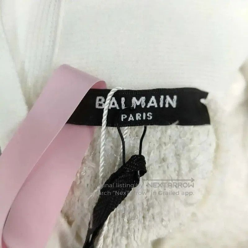 Balmain Balmain White Women's Skirt with Gold Buttons . Size 23" - 3 Thumbnail