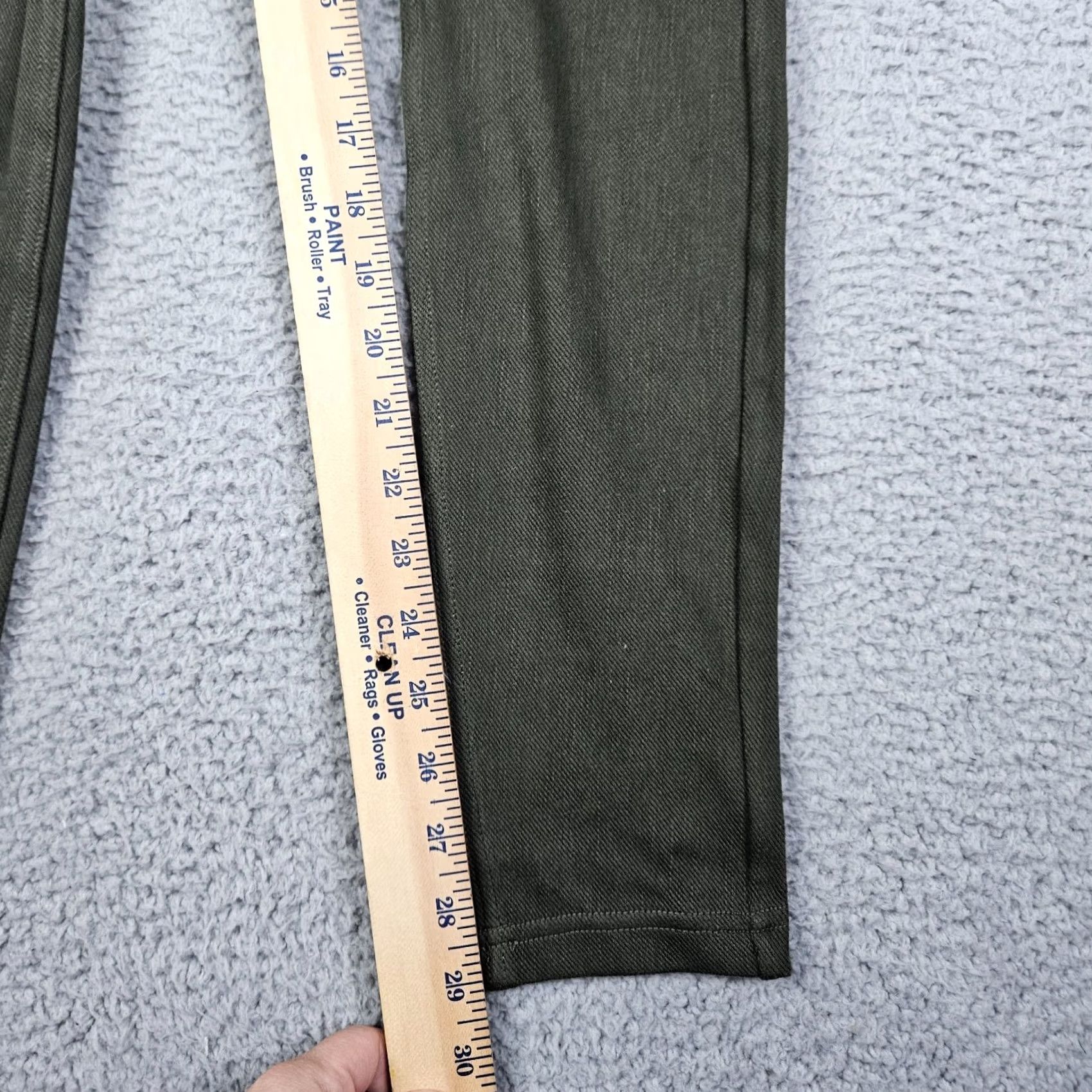 Vintage HUE Women's Green Skinny Pull On Pant S Casual Cotton Polyester Spandex Pants Pant Womens Small Green Skinny Legging Outdoor 90s? Size 28" / US 6 / IT 42 - 5 Thumbnail
