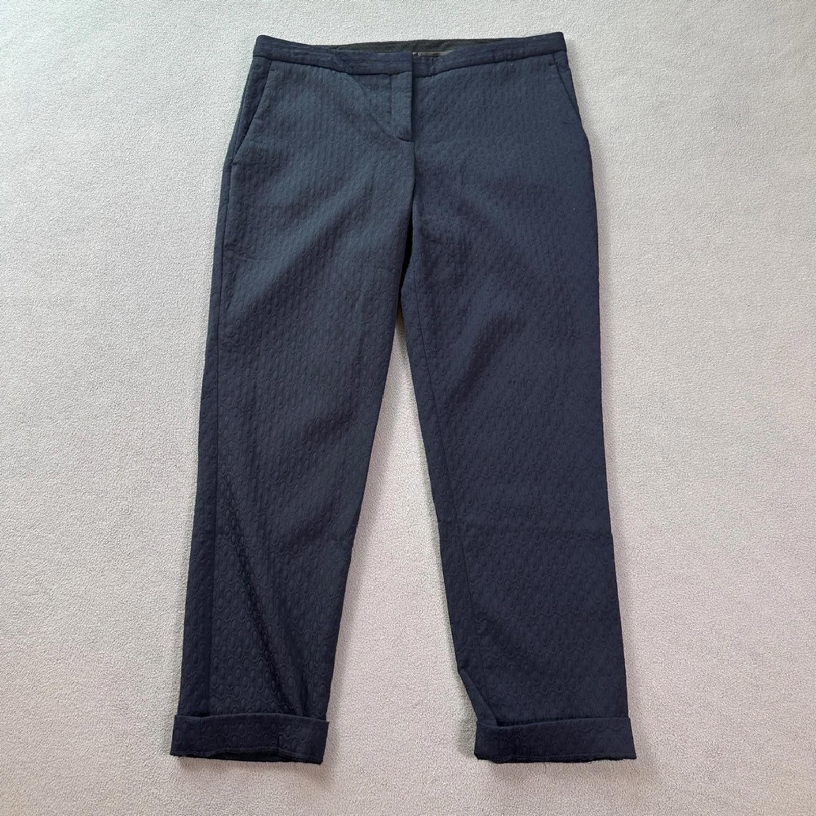 Theory Theory Pants Womens 6 Navy Cropped Trousers MADE IN USA Size 28" / US 6 / IT 42 - 1 Thumbnail