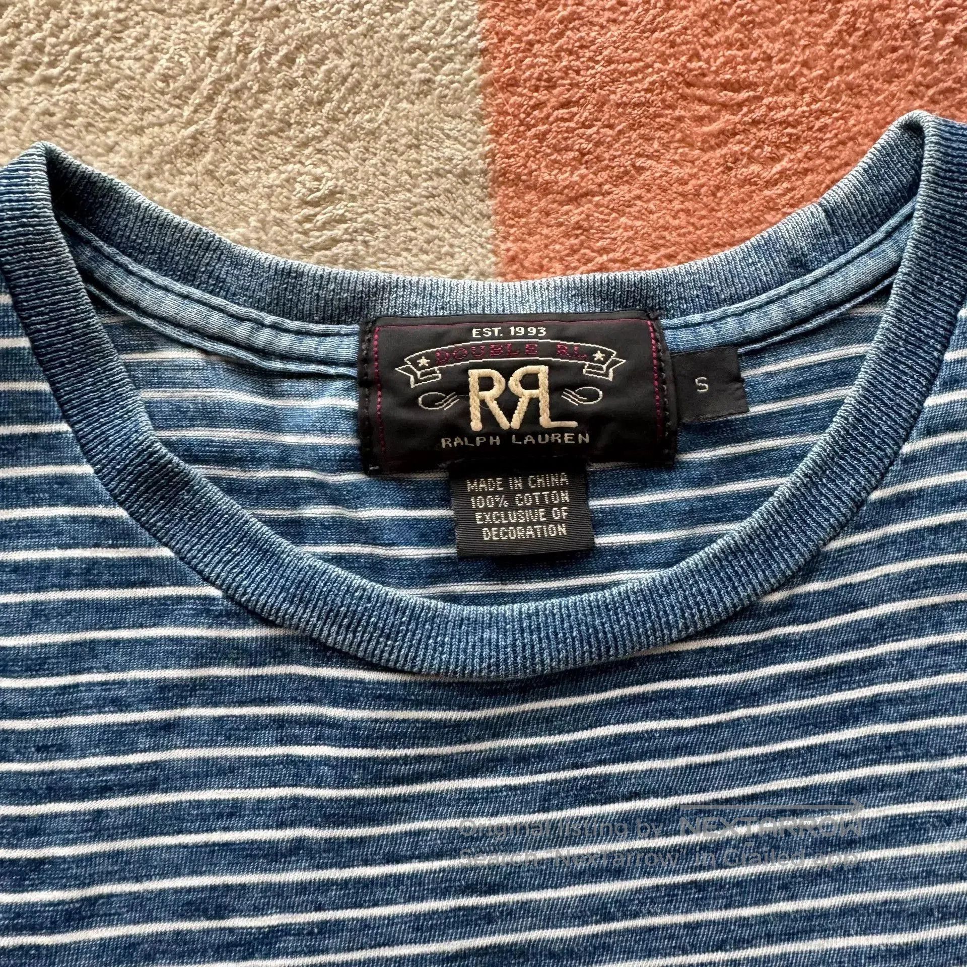 RRL Ralph Lauren Ralph Lauren RRL Blue White Stripe Tee. Size US S / EU 44-46 / 1 - 3 Thumbnail