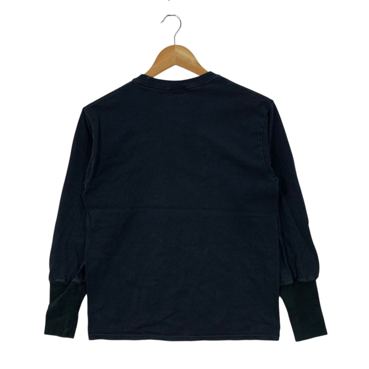 Vintage Vintage BURSELF Japanese Brand Big Cuff Plain Black Tshirt Size US S / EU 44-46 / 1 - 3 Thumbnail