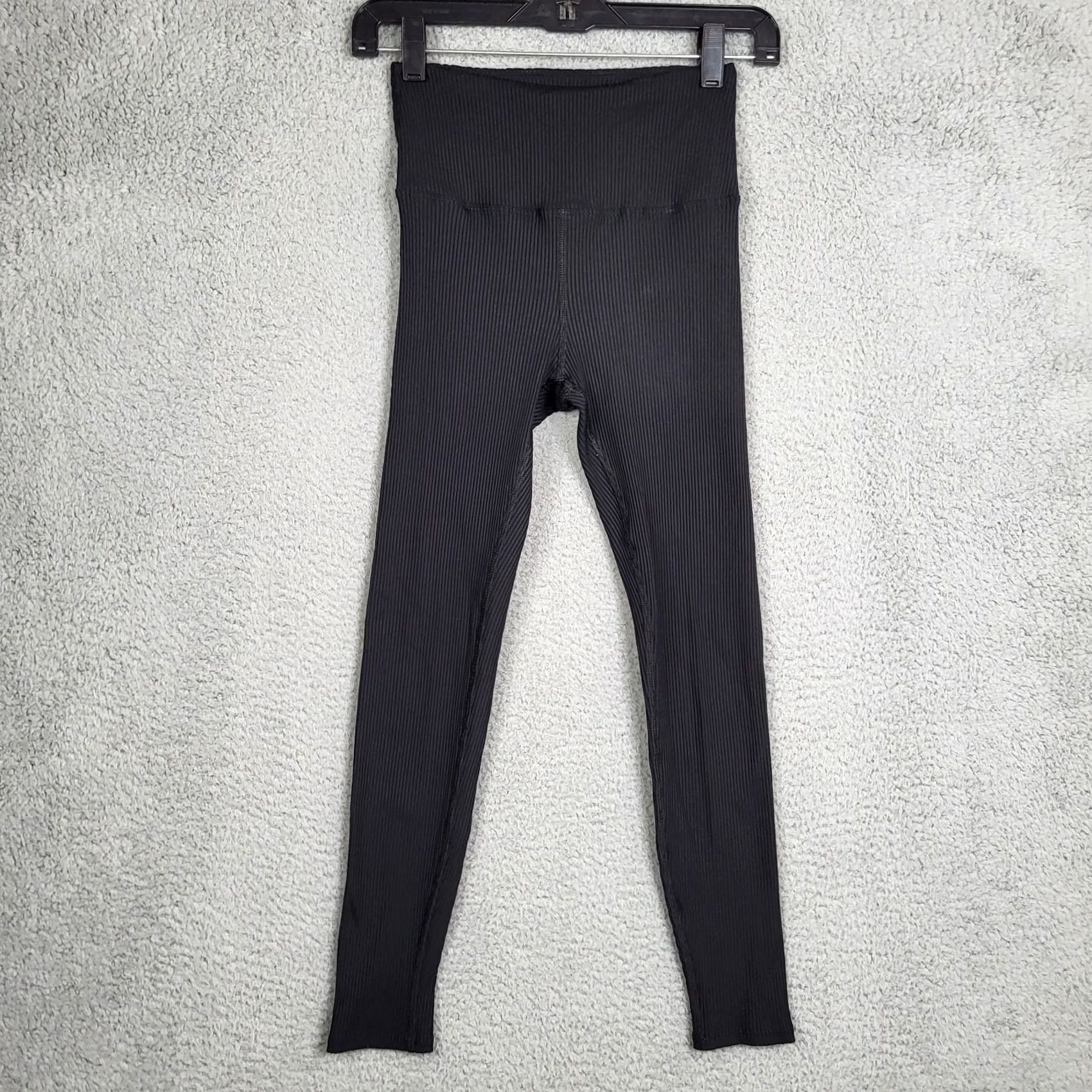 Carbon Carbon38 Ribbed Black Womens Leggings Sz S Size 28" / US 6 / IT 42 - 5 Thumbnail