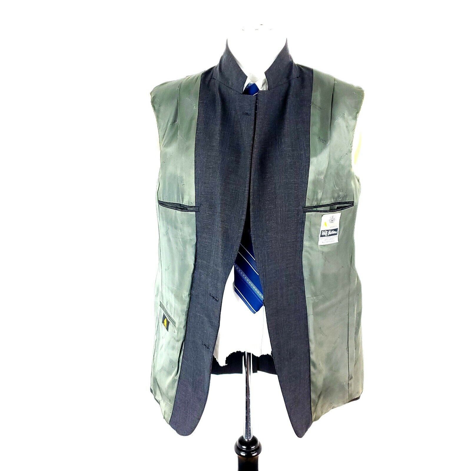 Aquascutum Aquascutum London Wool 2 Button Sport Coat 36R Gray Plaid Bl Size 36R - 9 Thumbnail