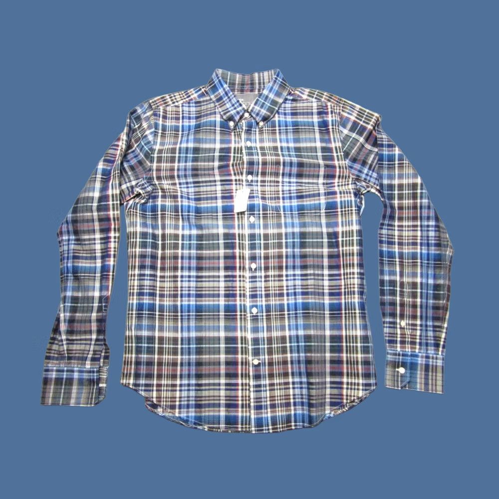 Vince Vince Shirt Mens M Blue Red Multicolor Plaid Casual Pocket Button Down Size US M / EU 48-50 / 2 - 1 Thumbnail