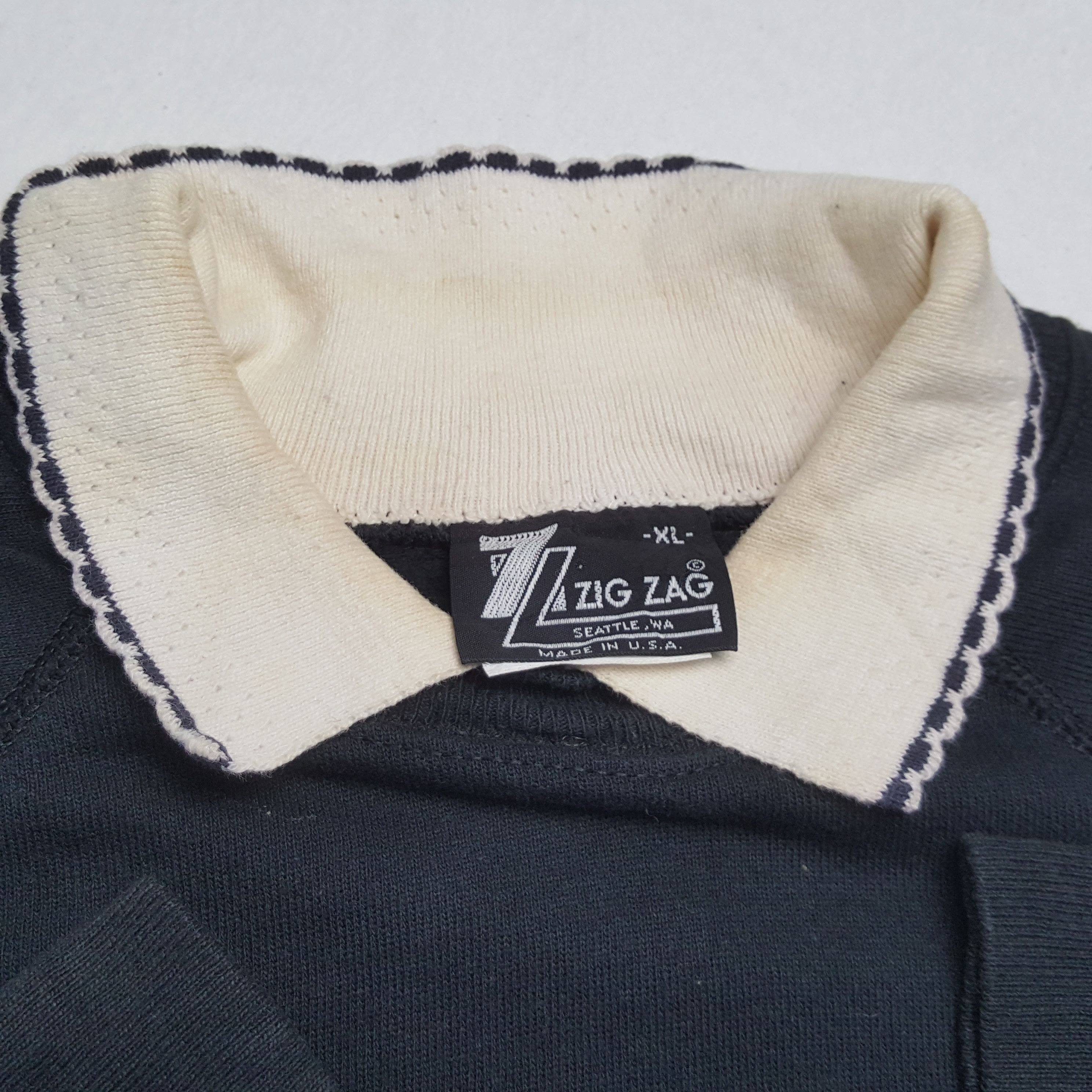 Flower Mountain × Vintage Vintage FLOWER ZIG ZAG American Streetwear Style Sweatshirst Size US L / EU 52-54 / 3 - 9 Thumbnail