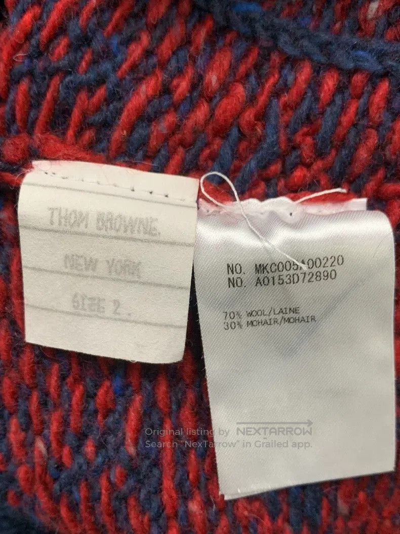 Thom Browne Thom Browne Red, Blue, and White Color Block Printed Wool Size US M / EU 48-50 / 2 - 5 Thumbnail