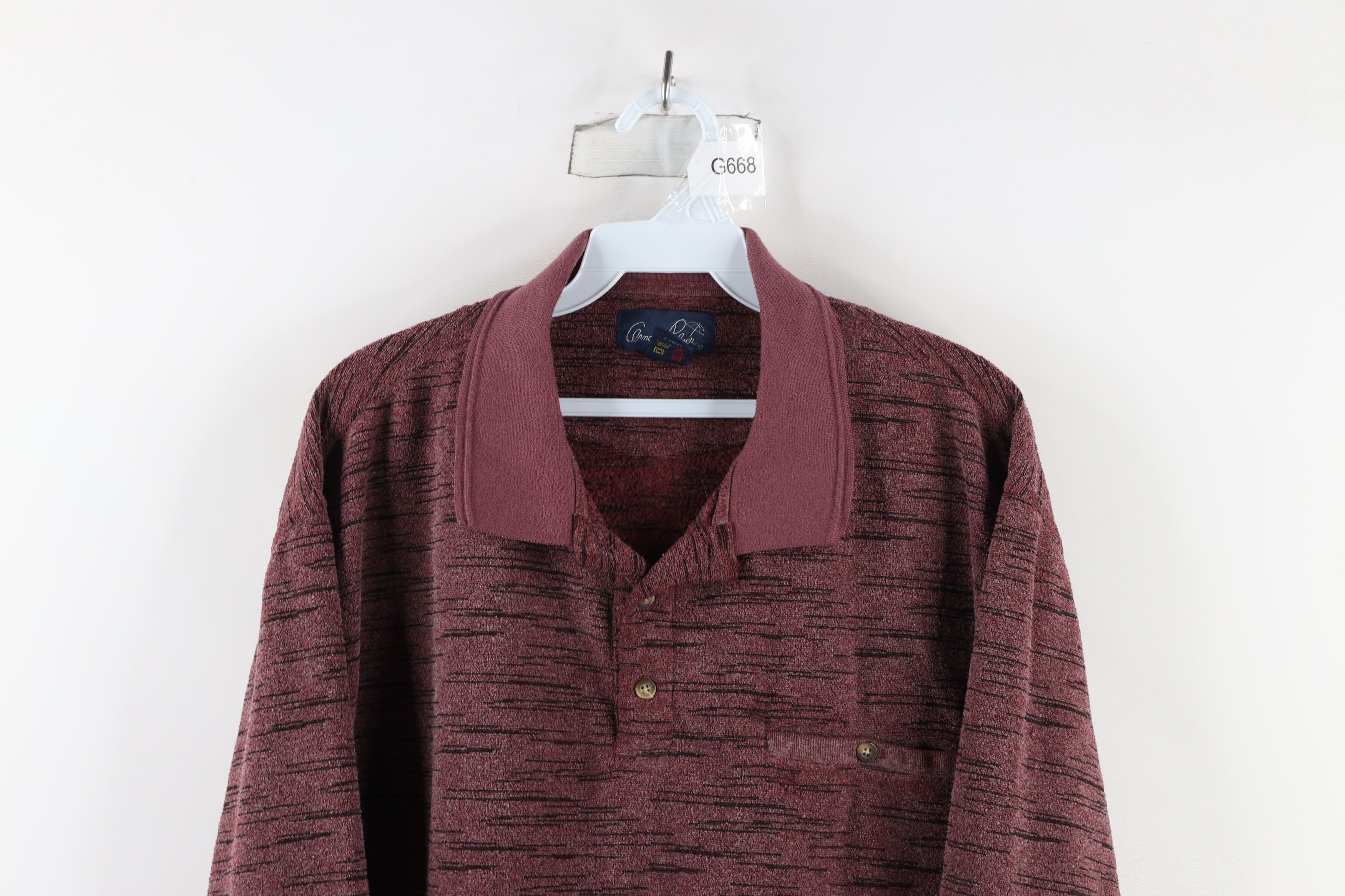 Vintage Vintage 90s Streetwear Fleece Rainbow Fleck Collared Sweater Size US L / EU 52-54 / 3 - 2 Thumbnail
