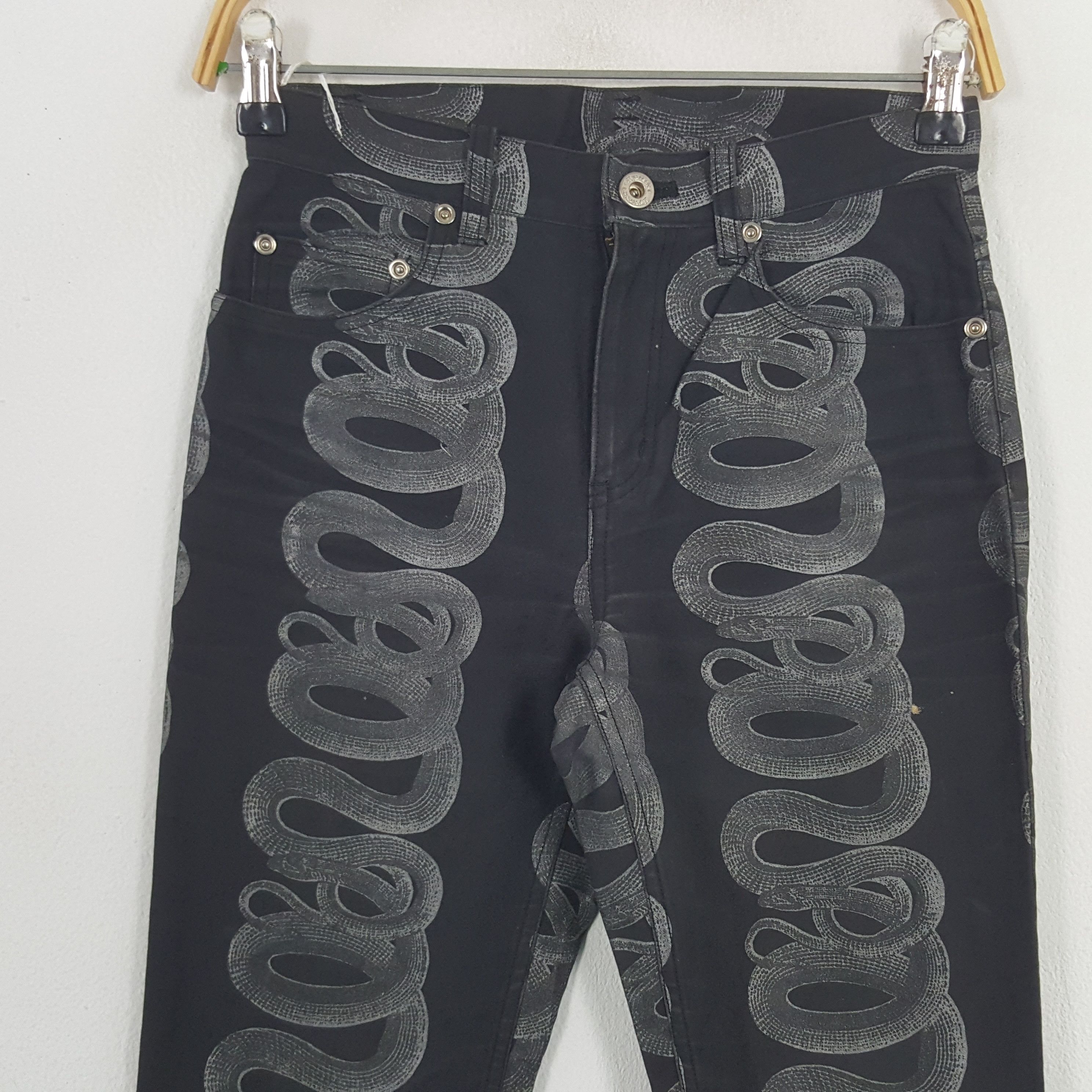Hysteric Glamour × Japanese Brand × Vintage Vintage Hysteric Glamour Snake Art Japanese Denim Jeans Size 25" / US 0 / IT 36 - 2 Thumbnail
