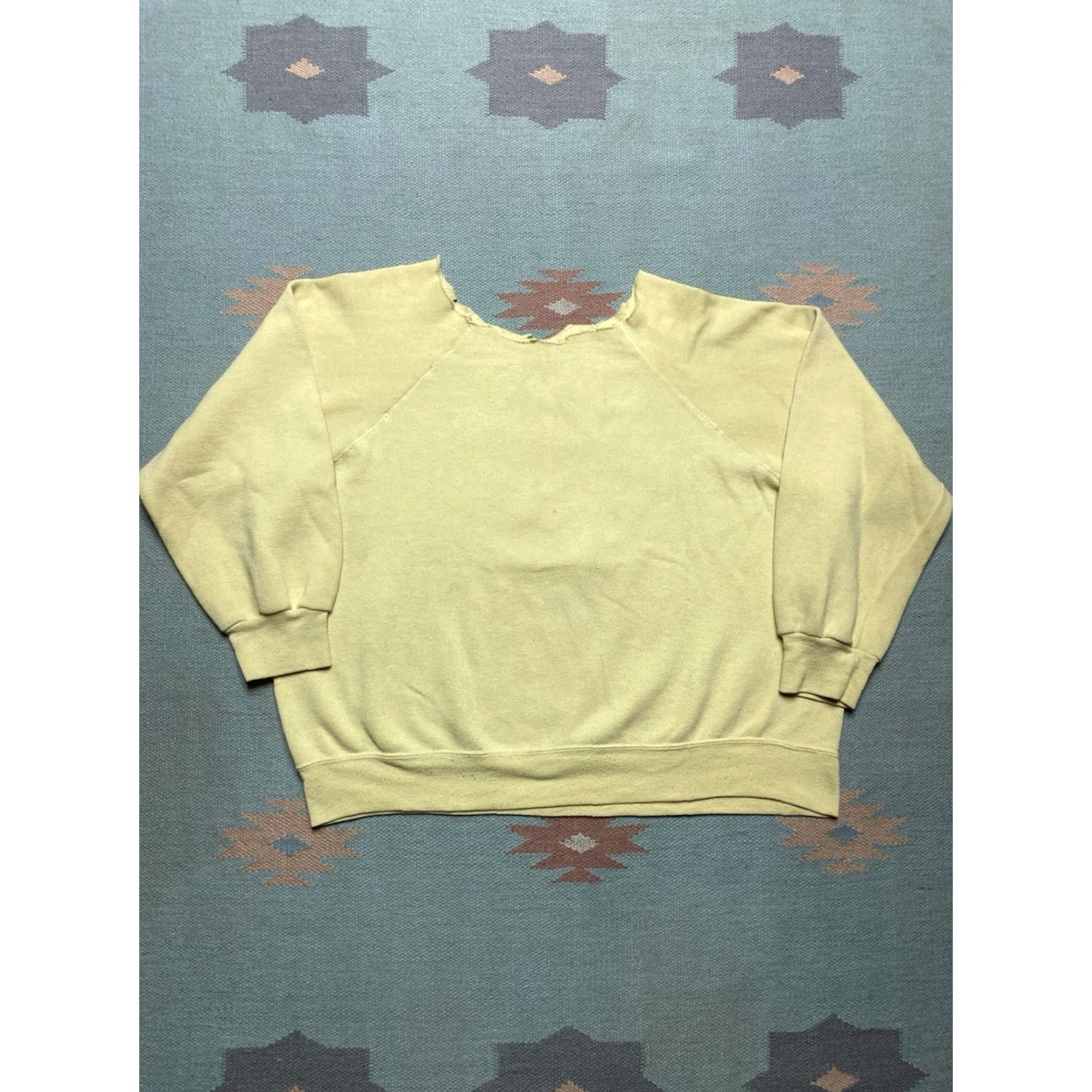 Vintage VINTAGE 80s pullover sweatshirt one day at a time sunset lake chopped neck XL Men Sweatshirt Yellow"} Size US XL / EU 56 / 4 - 2 Thumbnail