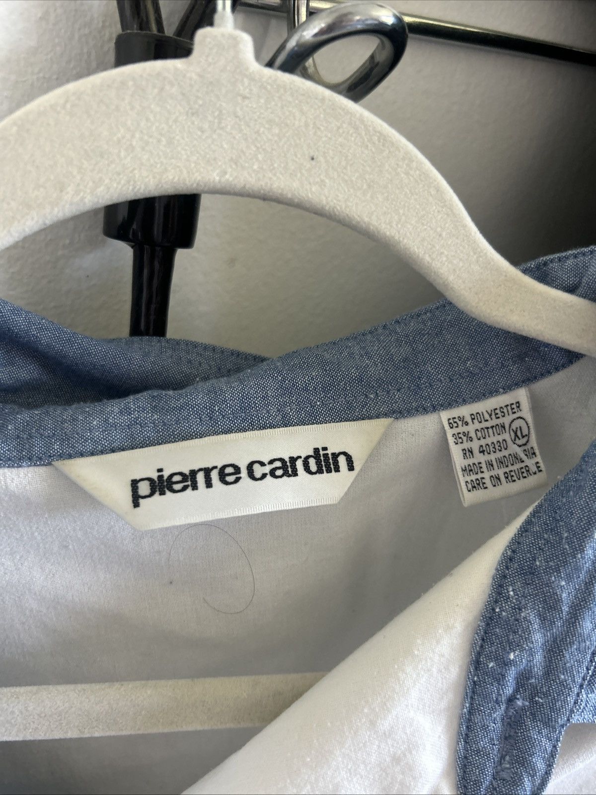 Pierre Cardin Pierre Cardin Polo Button up, Blue/White, Short sleeve Size US M / EU 48-50 / 2 - 3 Thumbnail