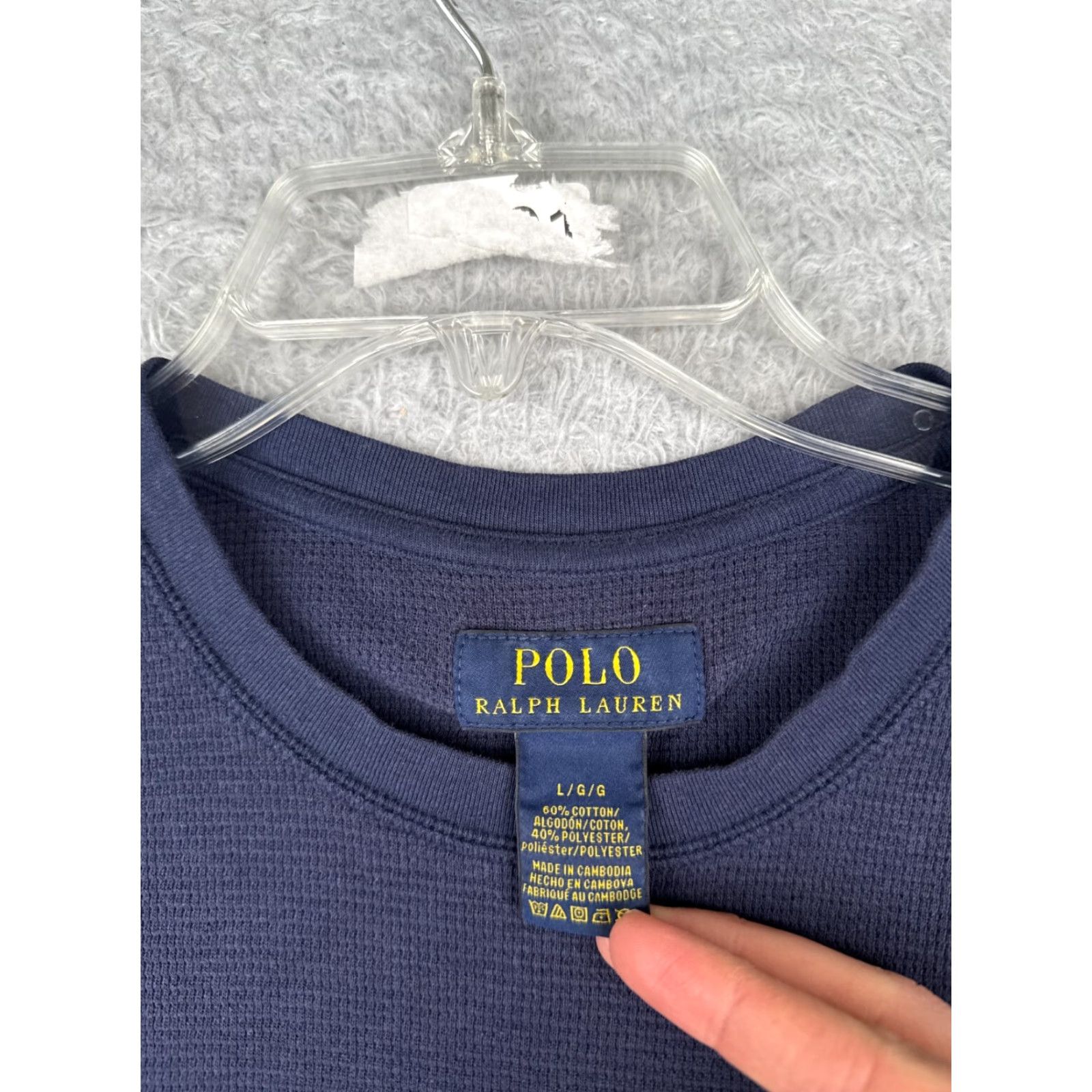Polo Ralph Lauren VINTAGE Polo Ralph Lauren Men’s T-Shirt Crew Neck Short Sleeve Cotton Blend Blue All Seasons Size L / US 10 / IT 46 - 7 Thumbnail