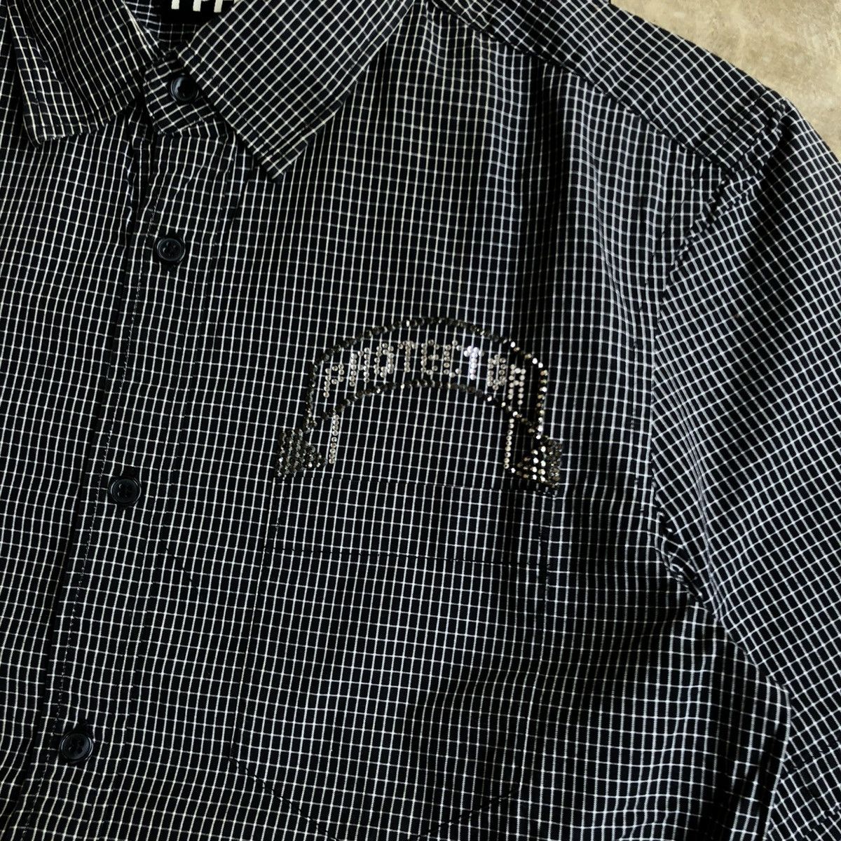 PPFM 2000s PPFM Protector Guitar Beaded Bling Shirt Short Slevee Size US M / EU 48-50 / 2 - 4 Thumbnail