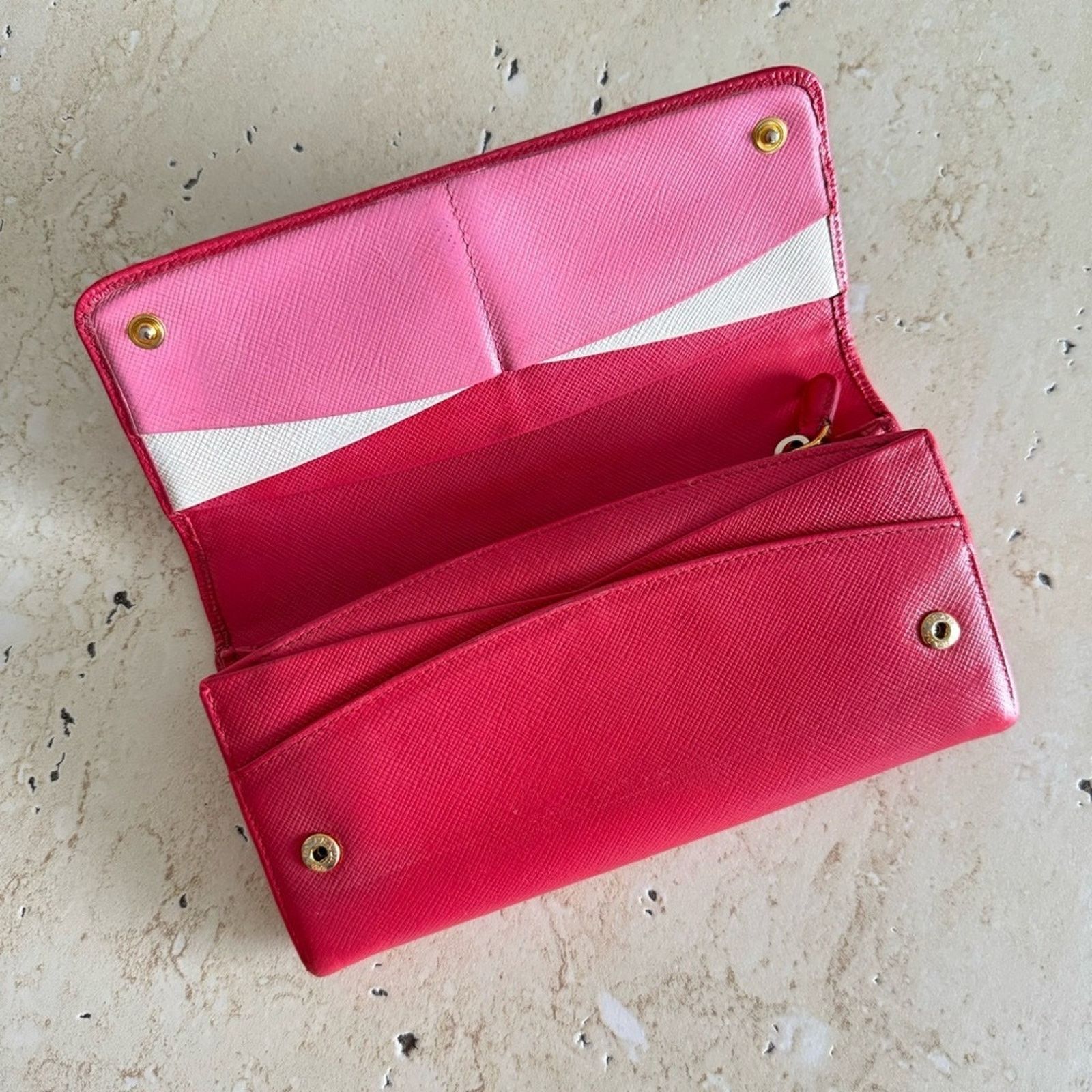 Prada PRADA Milano Pink Long Wallet, Authentic Size ONE SIZE - 2 Thumbnail