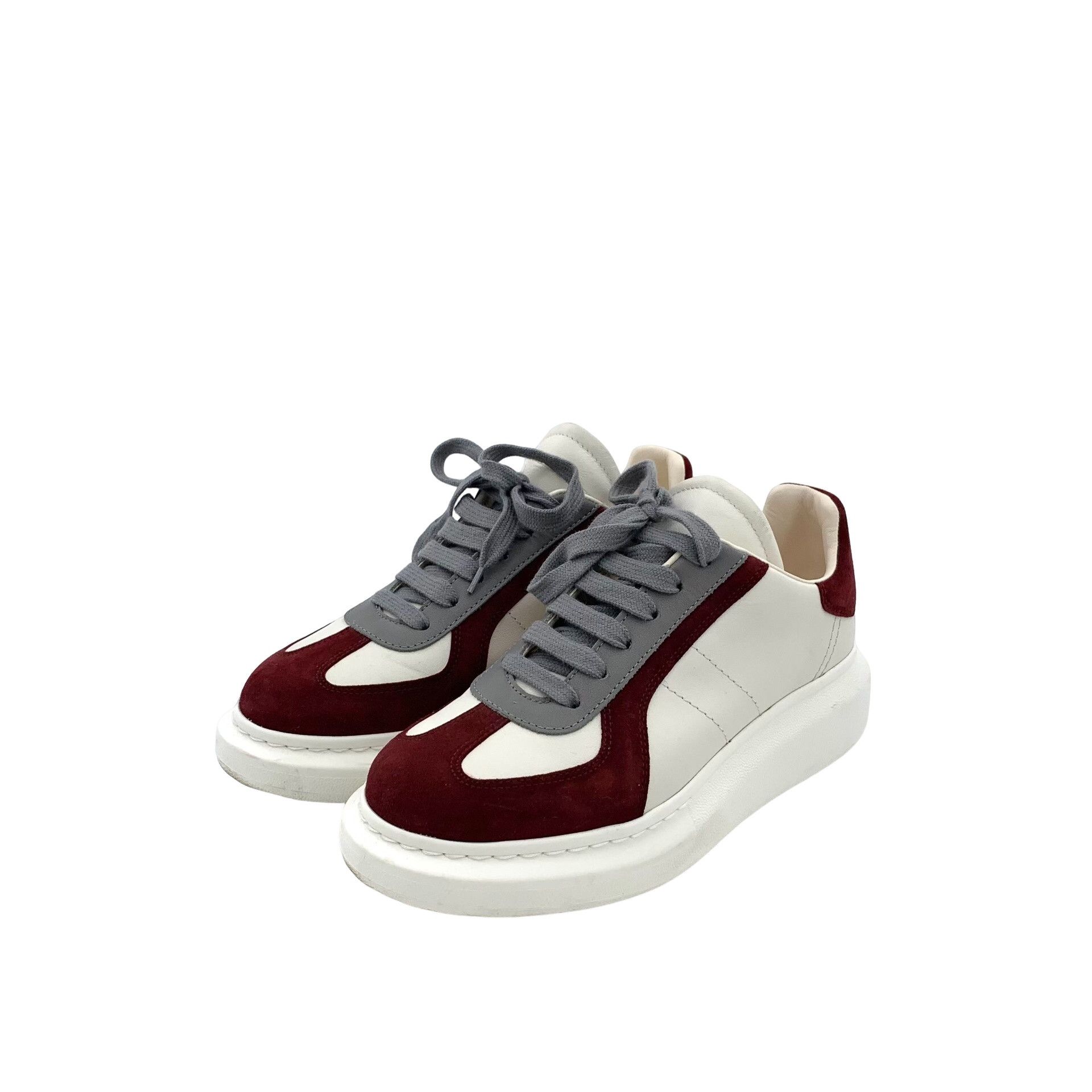 Alexander McQueen Alexander McQueen Burgundy Panel Platform Sneakers 38 Size US 8 / IT 38 - 1 Thumbnail