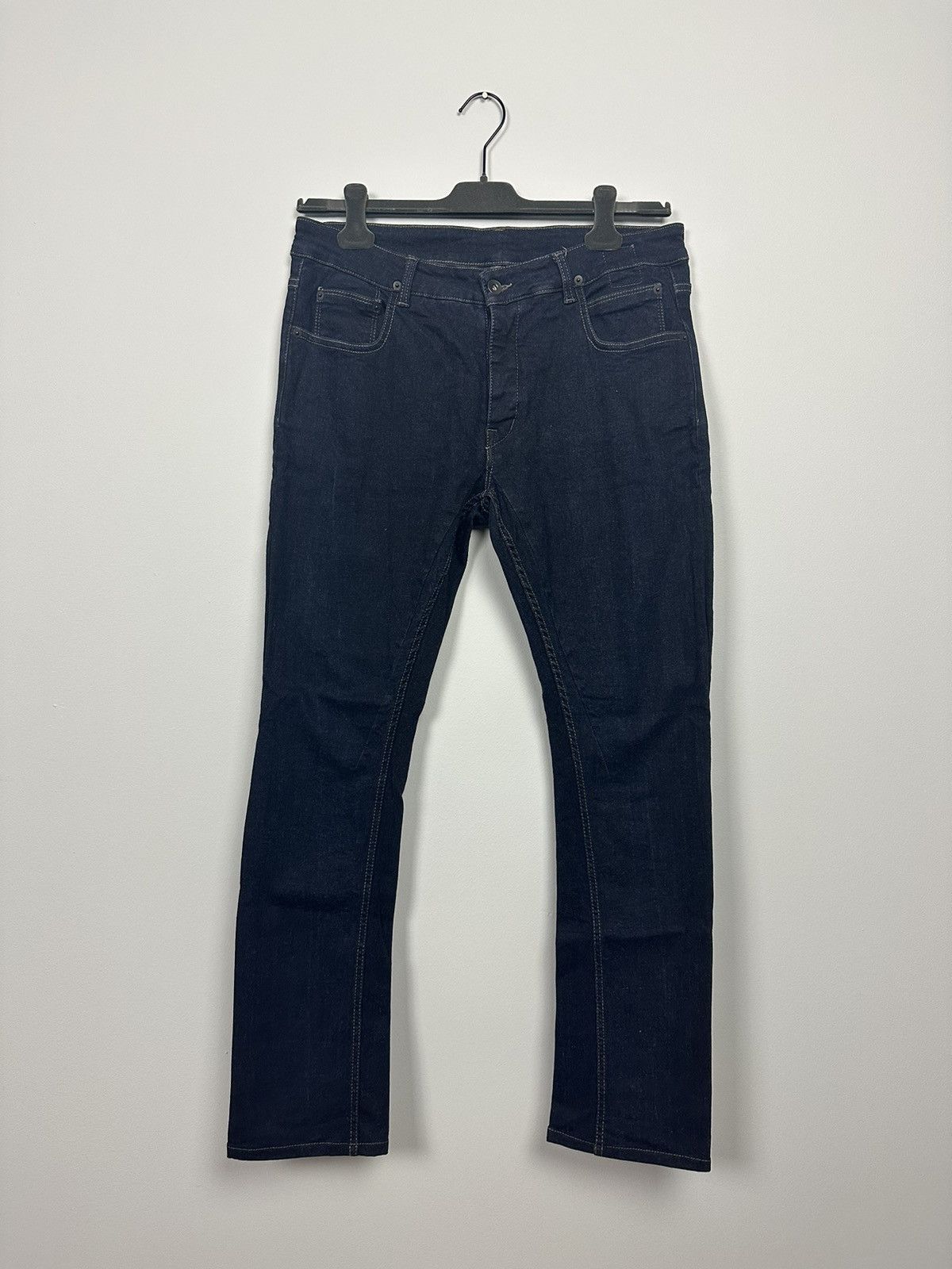 Rick Owens Dirty Blue Detroit Cut Denim Size US 33 - 1 Thumbnail