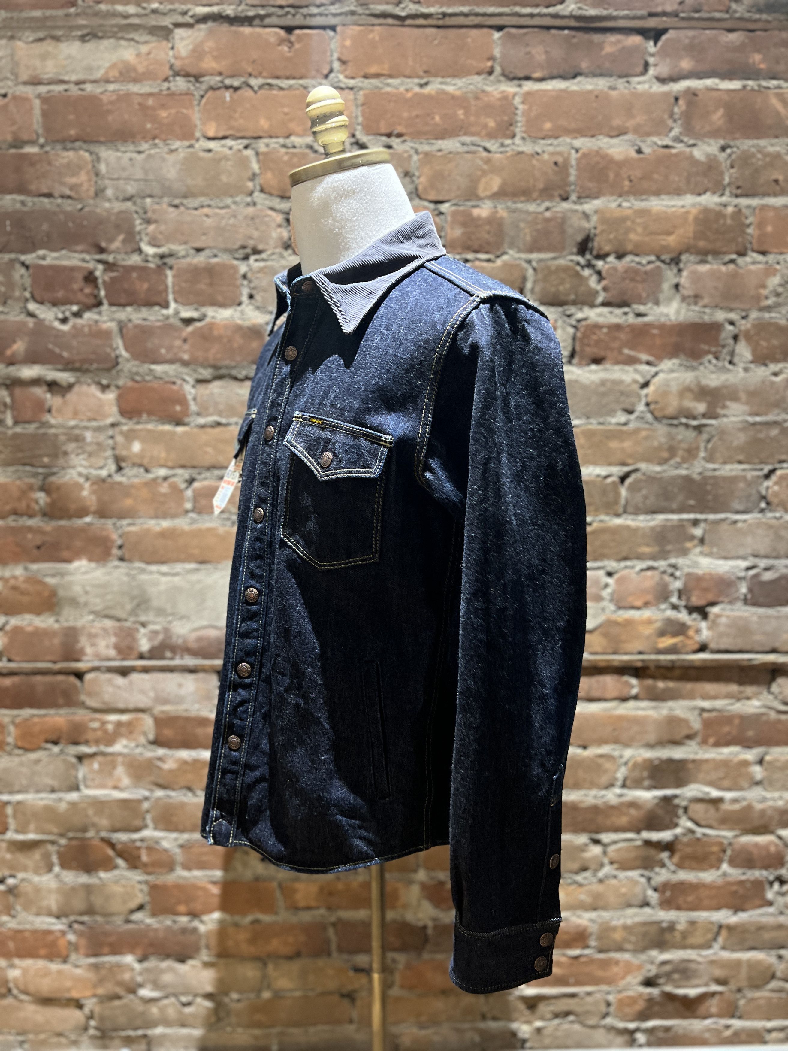 Iron Heart Iron Heart IHSH-427 16oz Selvedge Denim CPO Shirt – Black Size US L / EU 52-54 / 3 - 3 Thumbnail