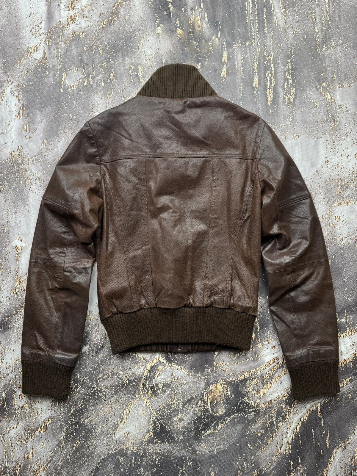 Genuine Leather Vintage Leather Bomber Jacket Size S / US 4 / IT 40 - 9 Thumbnail