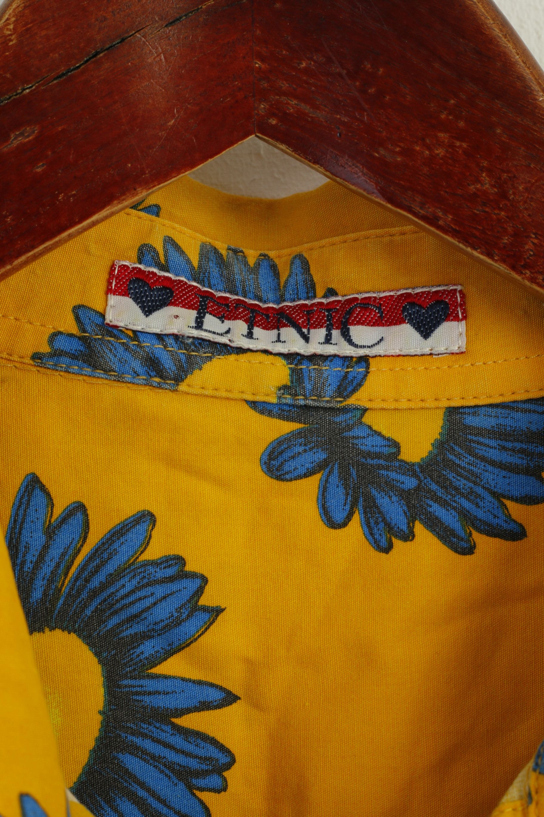 Vintage ETNIC Men L Casual Shirt Yellow Sunflowers 8398 Size US L / EU 52-54 / 3 - 3 Thumbnail
