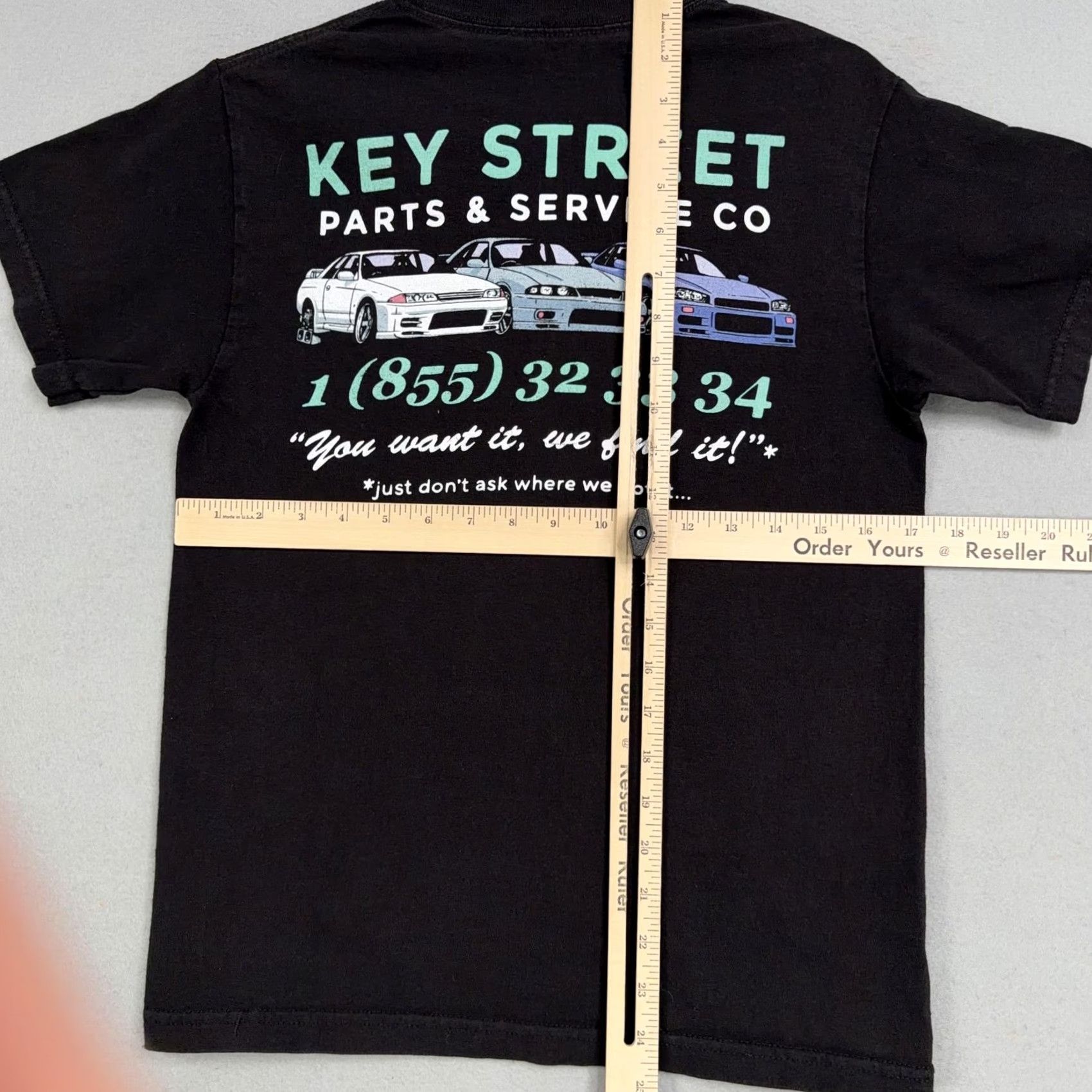 Vintage Key Street Shirt Womens Small Black Parts & Service Car Graphic Tee Tagless Size S / US 4 / IT 40 - 7 Thumbnail