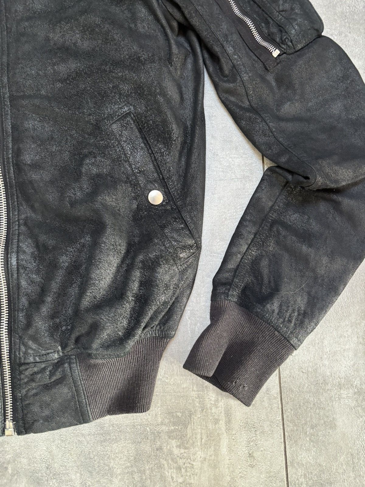 Rick Owens Rick Owens SS16 Blistered Lamb Leather Bomber Size US S / EU 44-46 / 1 - 7 Thumbnail
