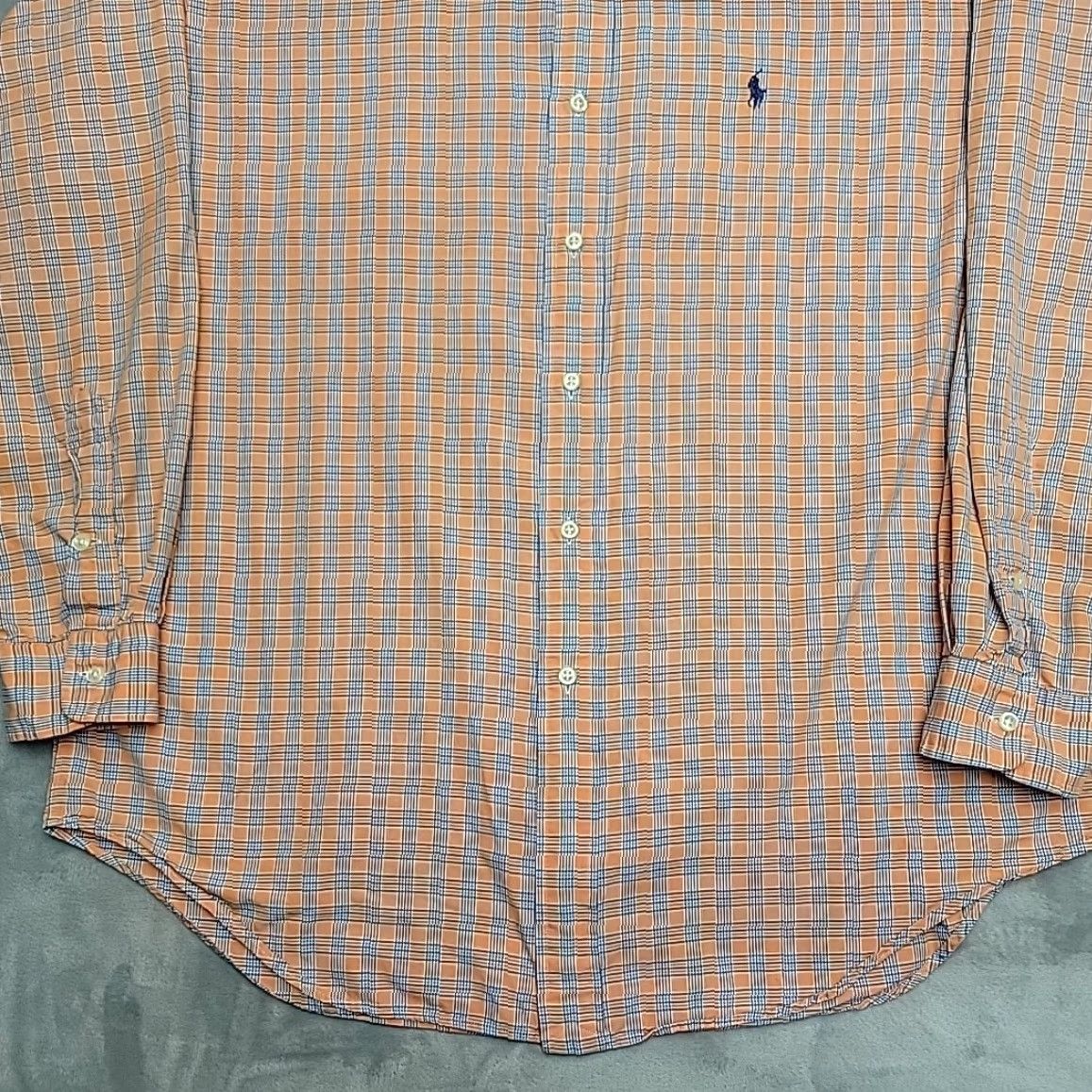 Polo Ralph Lauren Polo Ralph Lauren Shirt Men L Orange Plaid Blake 100% Cotton Long Sleeve Button-Up Shirt Size US L / EU 52-54 / 3 - 2 Thumbnail