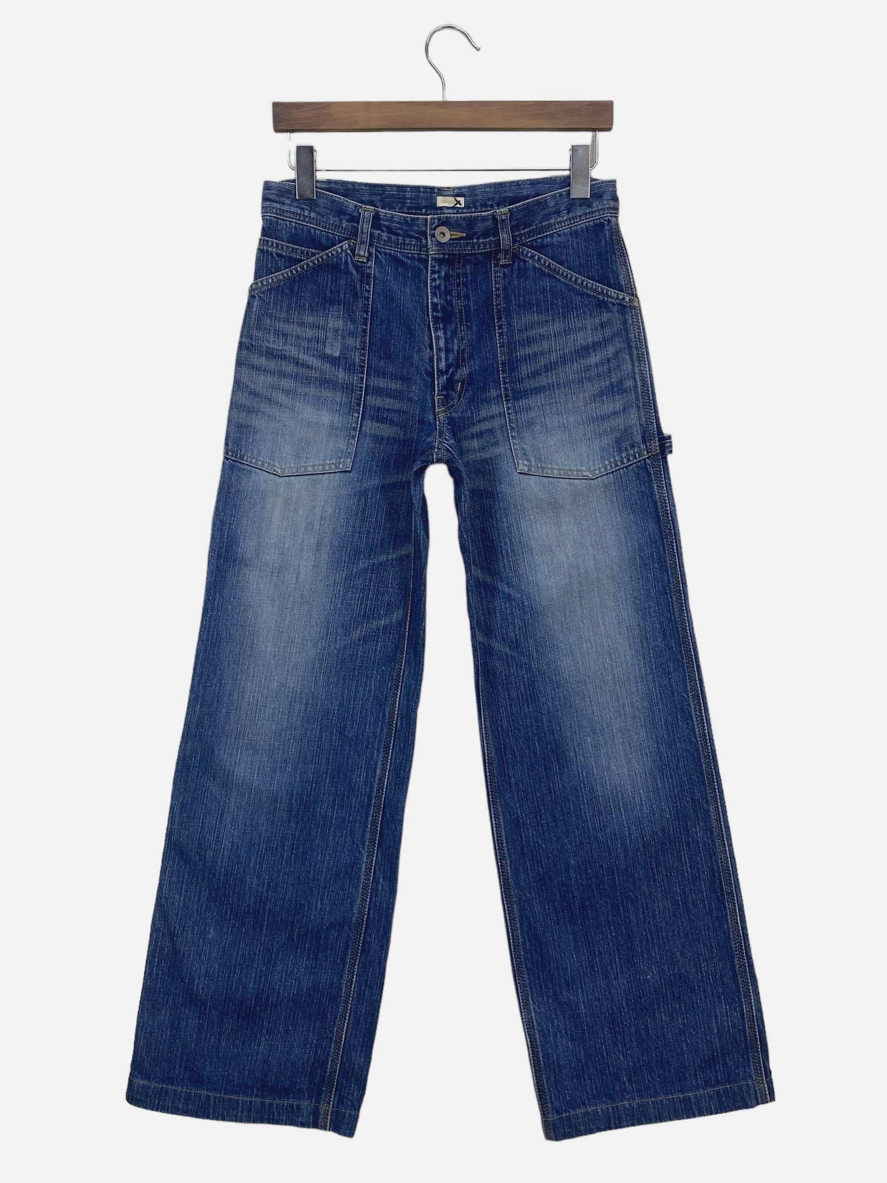 Japanese Brand Flare Jeans Carpenter Bootcut Jeans Baker Pocket Pants Size US 29 - 1 Thumbnail