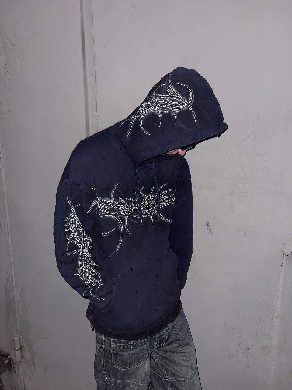 Affliction distressed neotribal cyber vibe hoodie Size US L / EU 52-54 / 3 - 3 Thumbnail