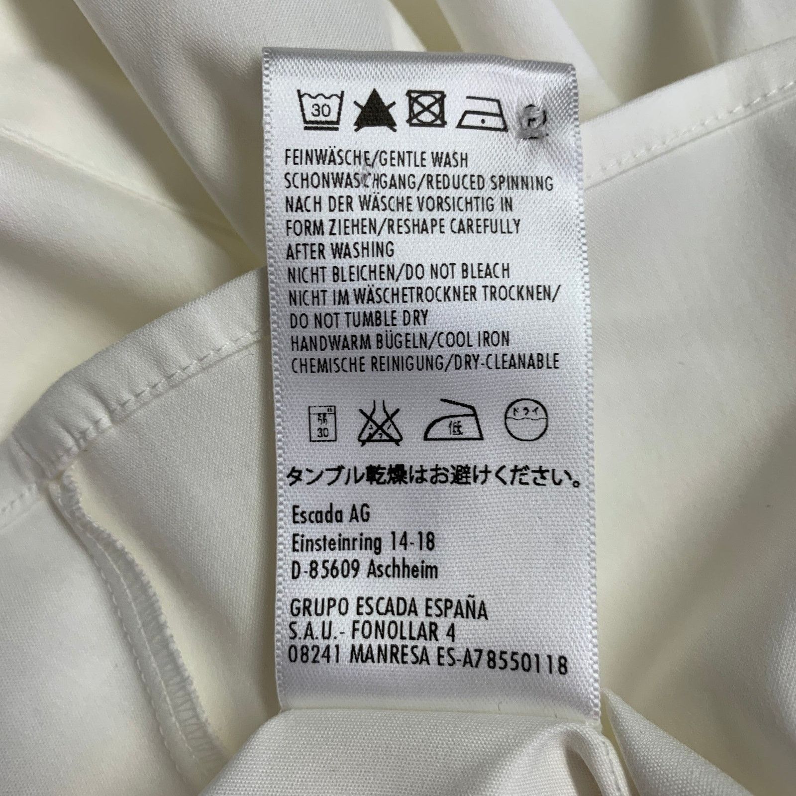 Escada ESCADA Size XL Cream Cotton Blend Pleated Sleeveless Shirt Size XL / US 12-14 / IT 48-50 - 9 Thumbnail
