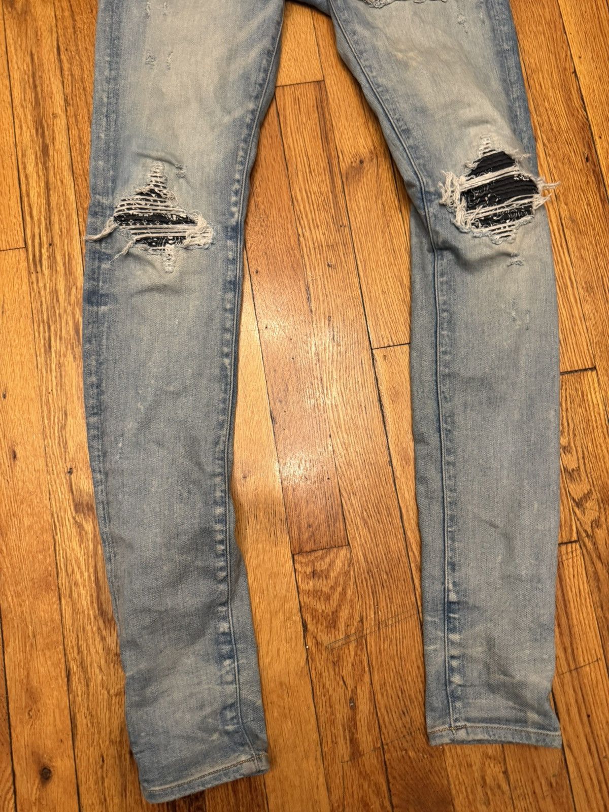 Amiri Amiri MX1 Black Patch Paisley Bandana Size 29 Size US 29 - 4 Thumbnail