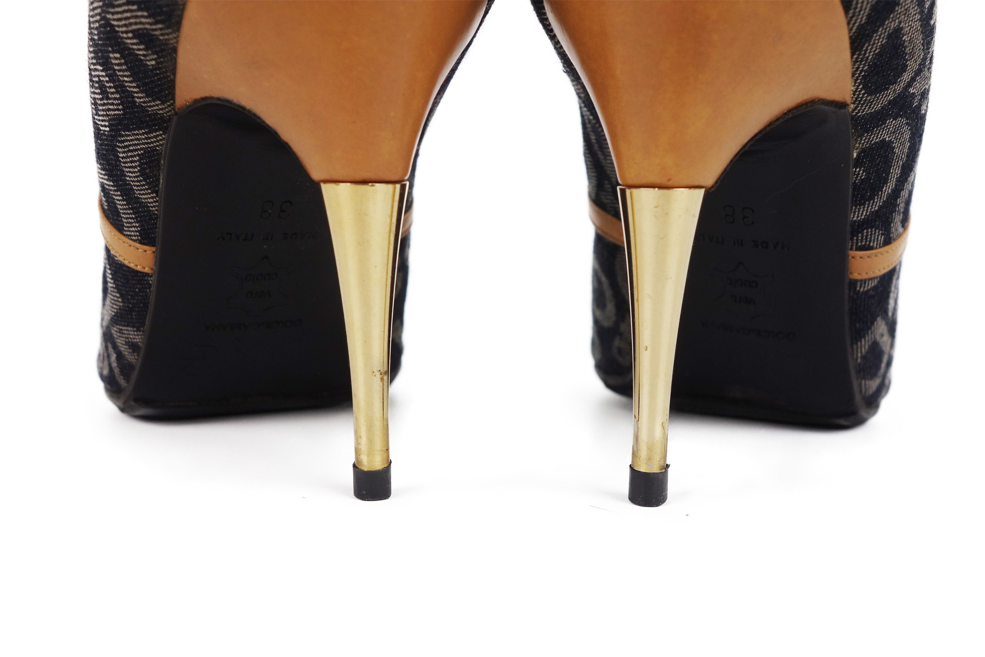Dolce & Gabbana Dolce & Gabbana DG Denim Logo Ankle Boots Stiletto Size US 8 / IT 38 - 12 Thumbnail