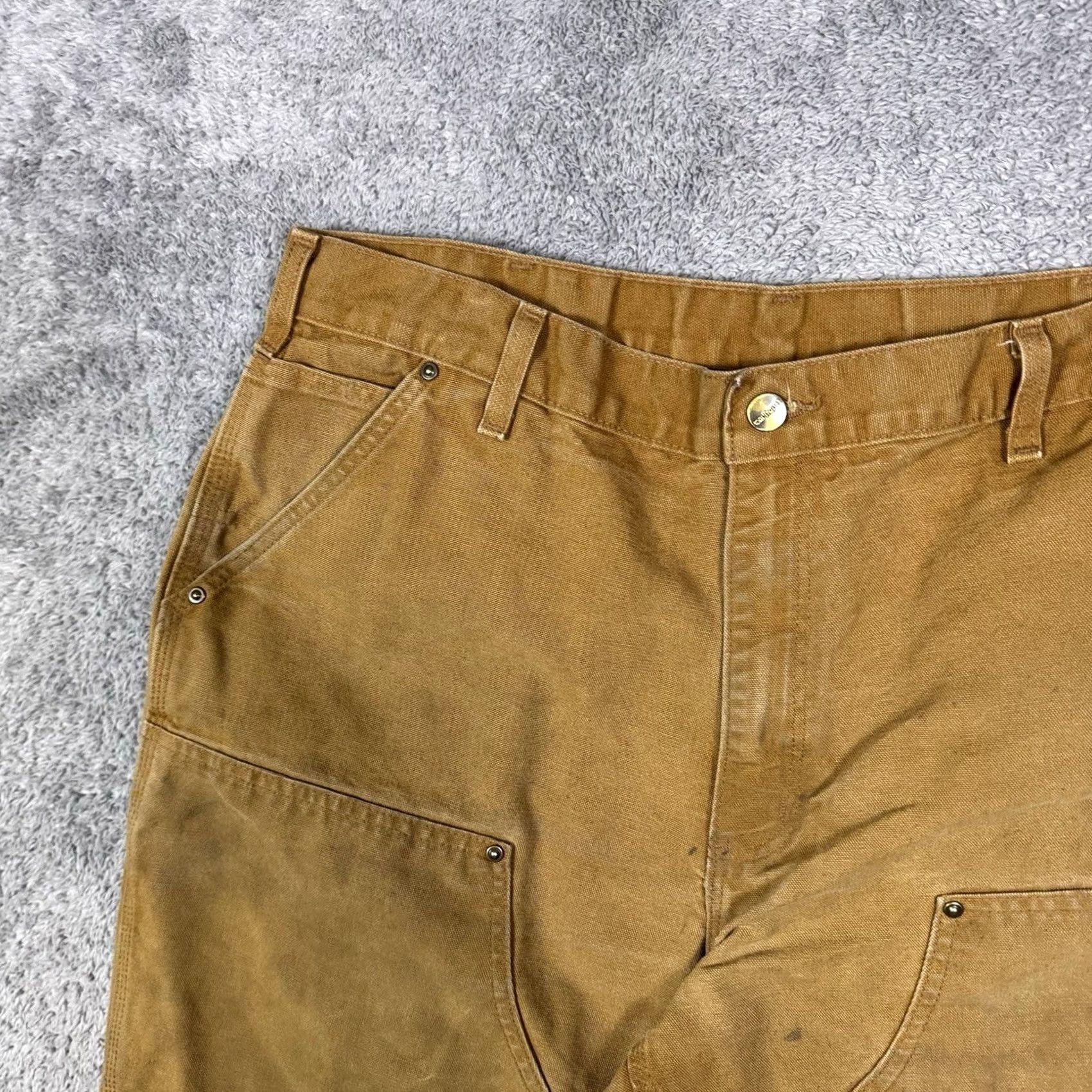Carhartt VINTAGE Carhartt Pants Men 38x30 Double Knee Carpenter Dungaree Workwear Utility B136 BRN Size US 38 / EU 54 - 4 Thumbnail