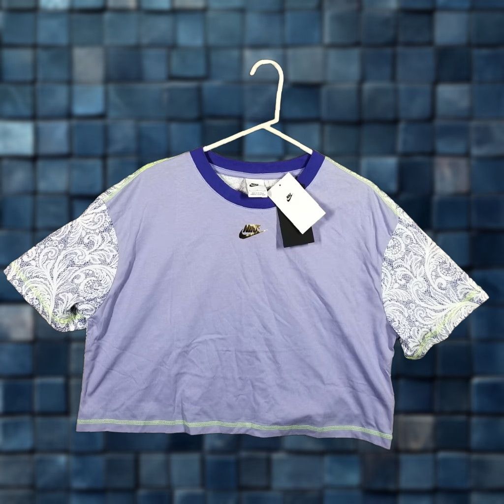 Nike Nike Women Cropped Crew Neck T-Shirt Purple Tennis Activewear Large Serena Williams Design Size L / US 10 / IT 46 - 1 Thumbnail