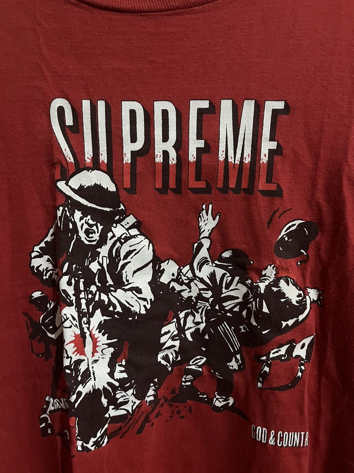 Supreme Supreme God and Country Tee Size US M / EU 48-50 / 2 - 2 Thumbnail