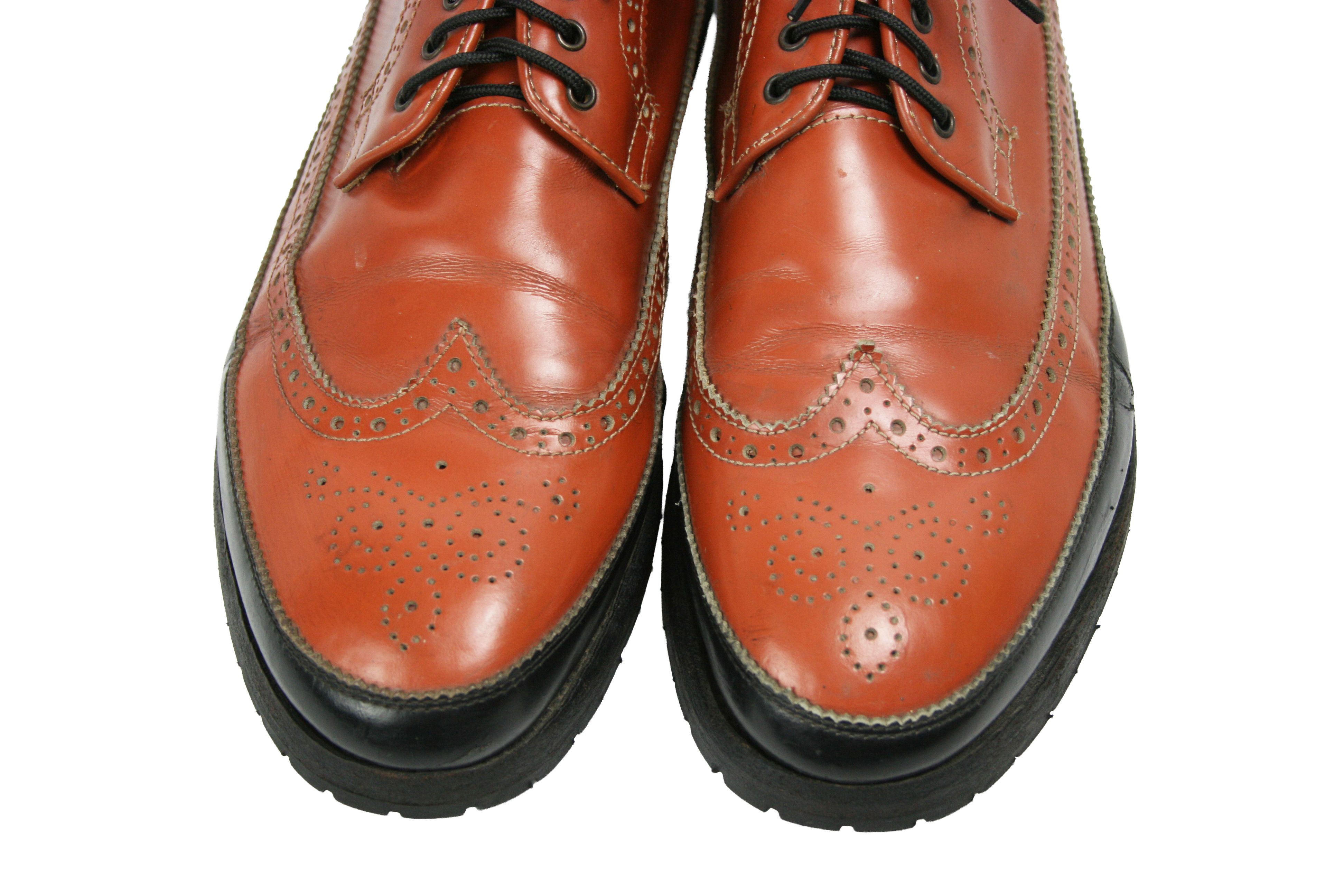 Dsquared2 00S Brogue Wingtip Leather Boots Vintage Size US 10 / EU 43 - 5 Thumbnail
