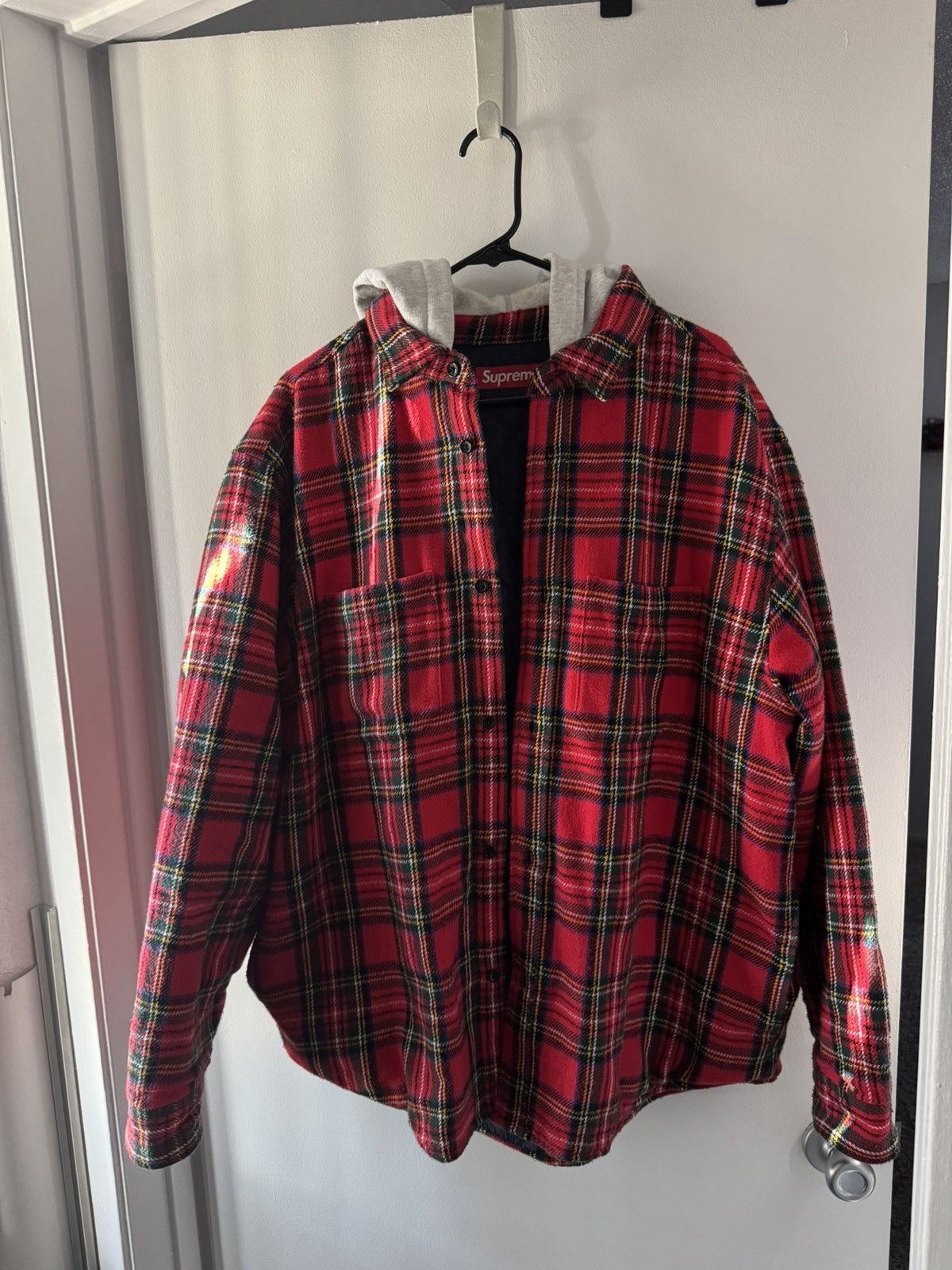 Supreme Supreme Tartan Hooded Flannel Shirt Size US L / EU 52-54 / 3 - 1 Thumbnail