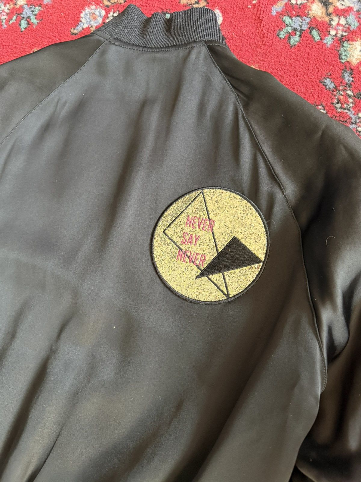 Saint Laurent Paris 2016 Glitter Diamond Patch Bomber Jacket Size US S / EU 44-46 / 1 - 7 Thumbnail