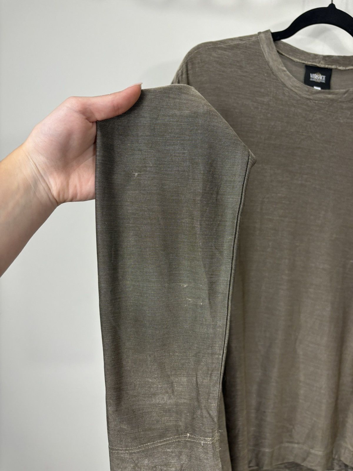 Versace Vintage Versace Jeans Couture Distressed Mesh Long Sleeve Size XL / US 12-14 / IT 48-50 - 9 Thumbnail
