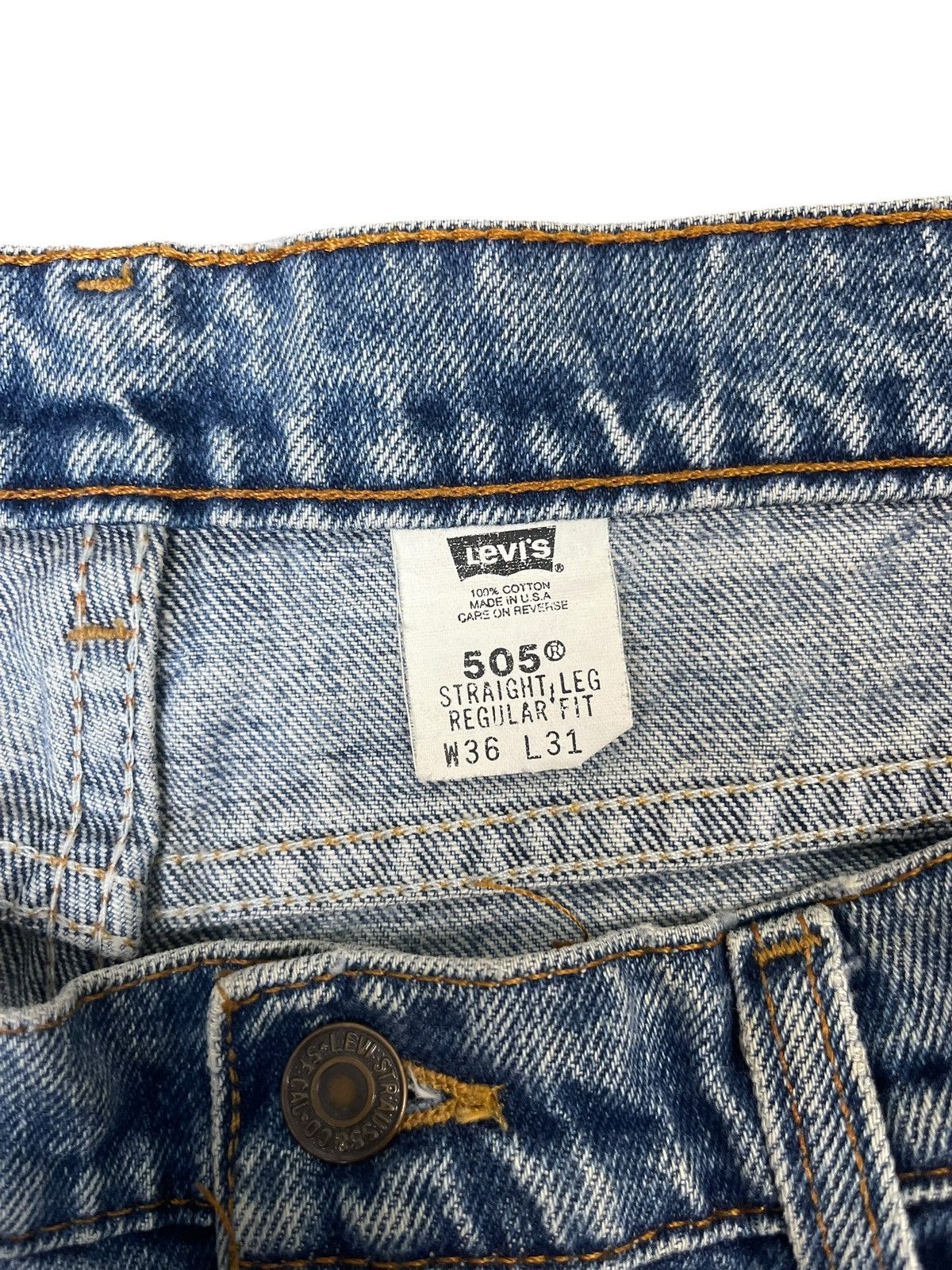 Levi's Vintage Levi’s 505 Jeans Straight Leg Regular Fit Size US 36 / EU 52 - 12 Thumbnail