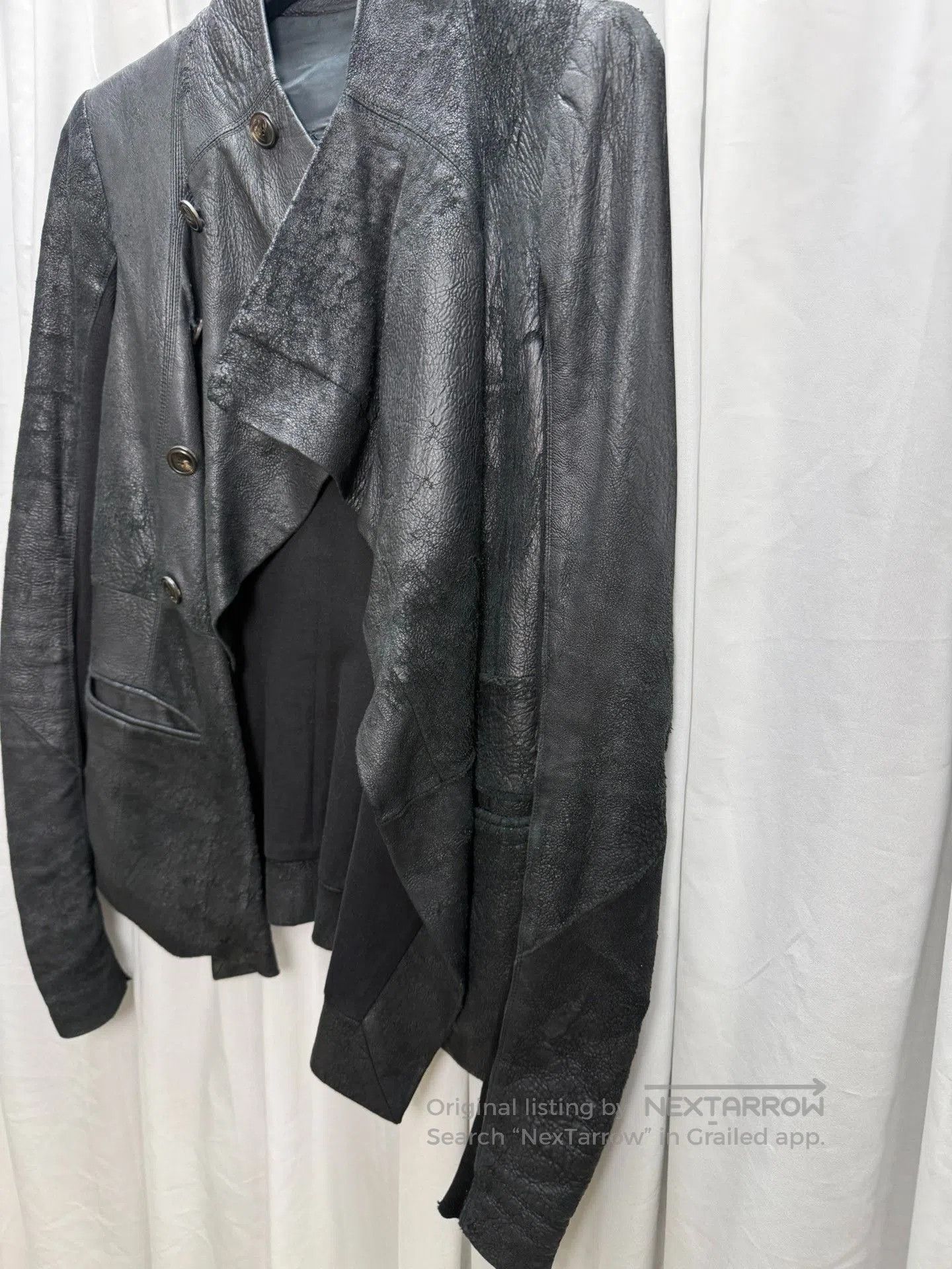 Rick Owens Rick Owens Suede Distressed Biker Jacket. Size US M / EU 48-50 / 2 - 3 Thumbnail