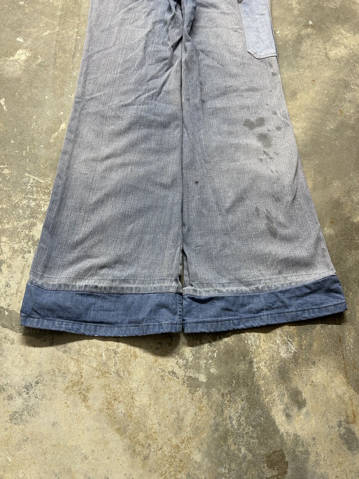 Vintage Vintage 70’s Distressed Denim Bellbottom Flared Jeans Size 28" / US 6 / IT 42 - 6 Thumbnail