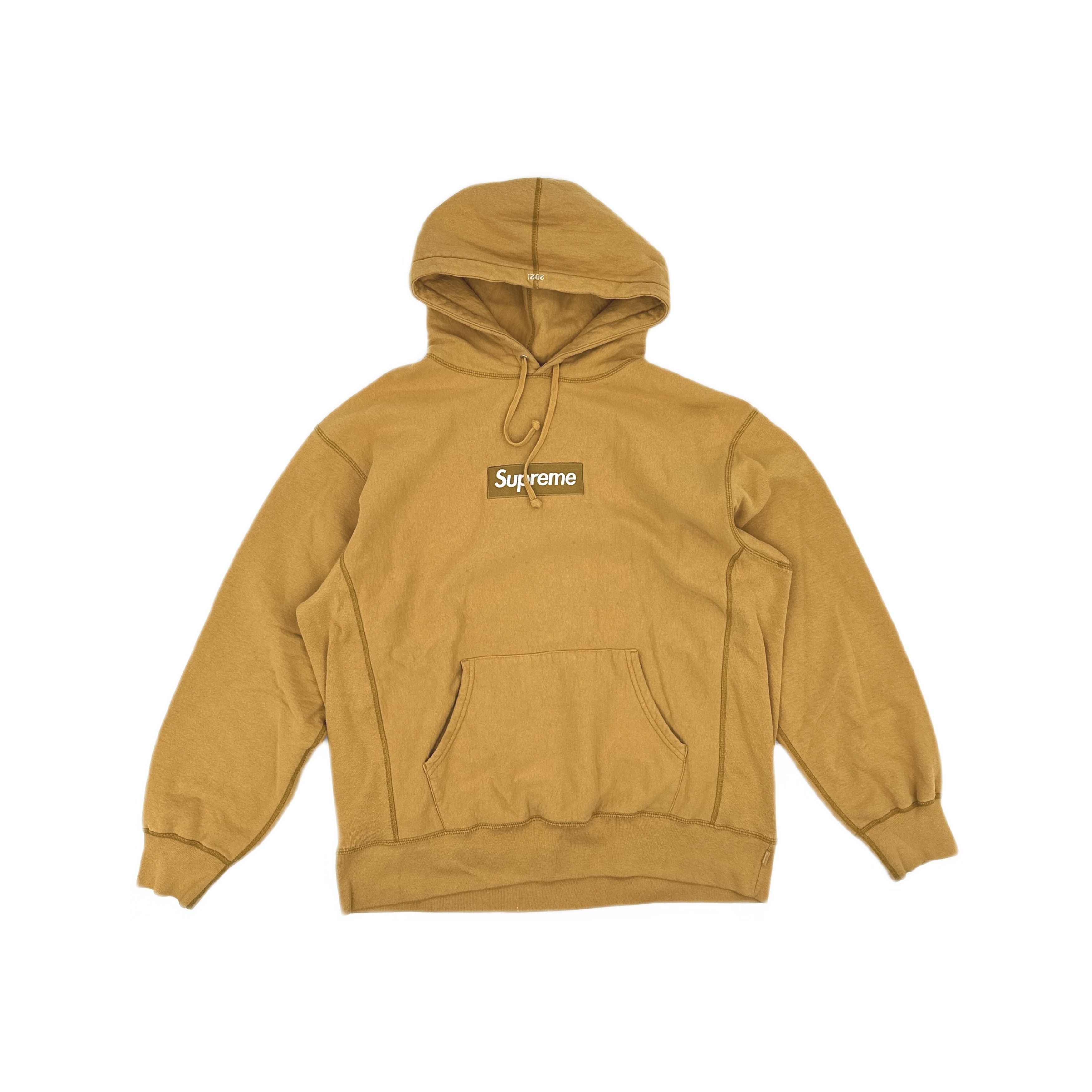 Supreme Supreme fw11 mustard box logo hoodie | Grailed