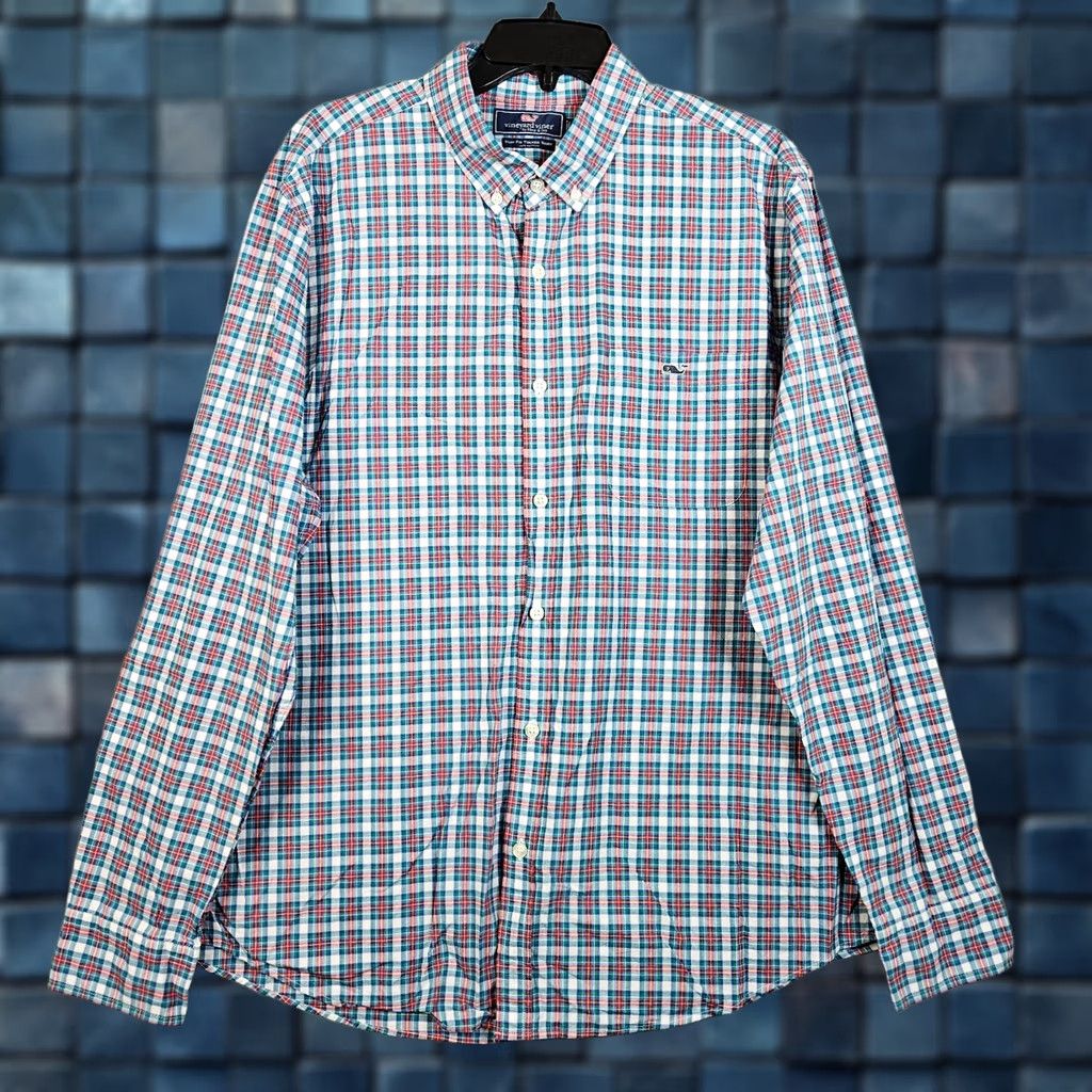 Vineyard Vines Vineyard Vines Button-Up Shirt Tucker Men’s Plaid Long Sleeve XL Slim Fit? Size US XL / EU 56 / 4 - 1 Thumbnail