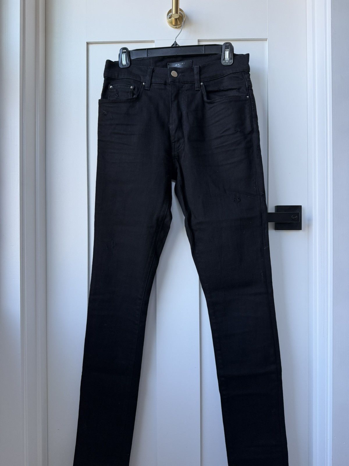 Amiri Unaltered LN Amiri Black Thrasher Jeans Size US 31 - 1 Thumbnail