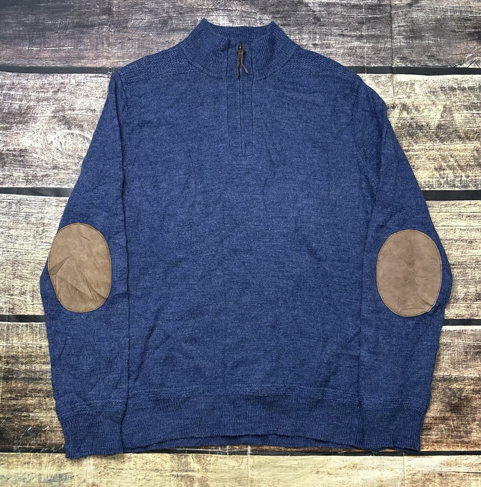J.Crew J Crew Sweater Mens Large Merino Wool Suede Leather Patches Size US L / EU 52-54 / 3 - 1 Thumbnail