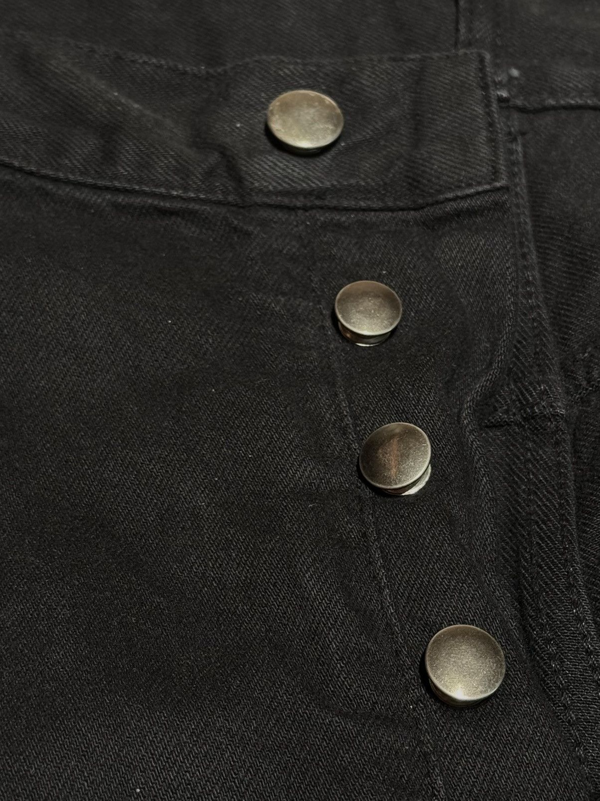 Ann Demeulemeester DRAWSTRING DENIM WIDE LEG SHORTS OILED WAXED Size US 35 - 6 Thumbnail